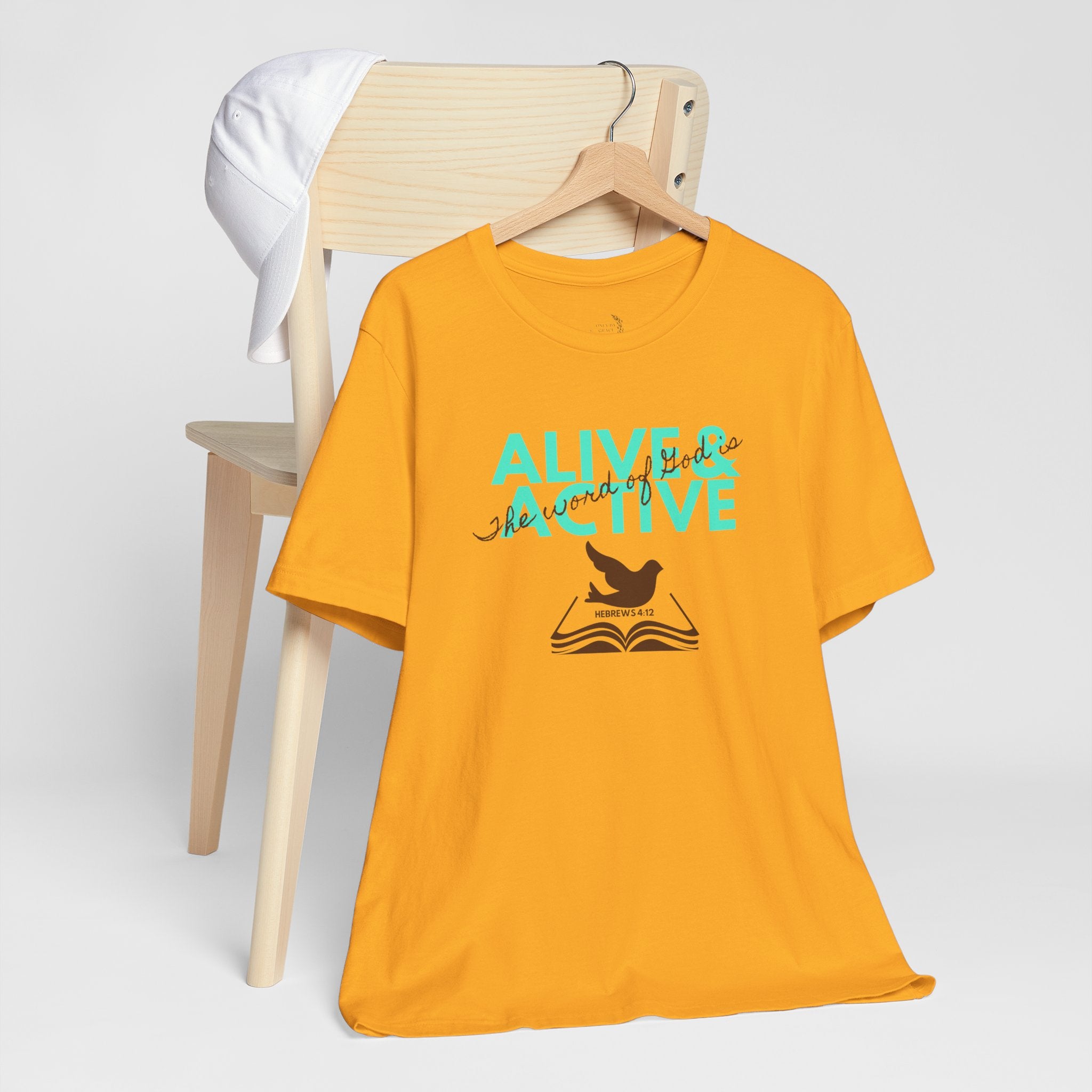 Alive & Active sword wings T-Shirt | Hebrews 4:12 scripture design