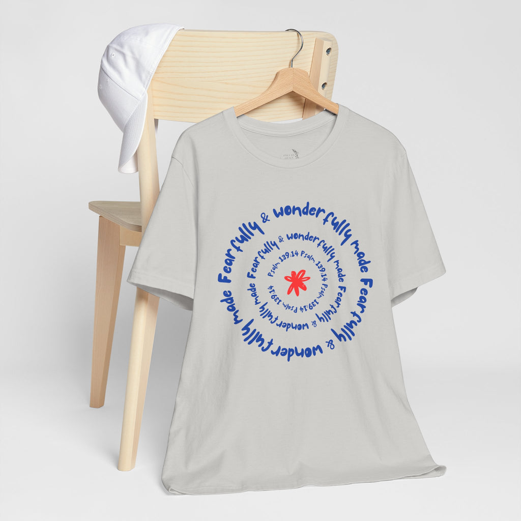 T-Shirt — 'Fearfully & Wonderfully Made' Spiral Design