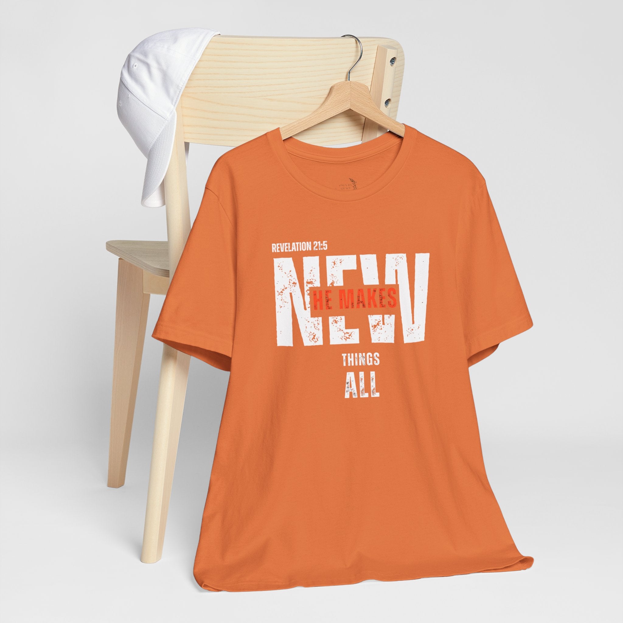 All Things New T‑Shirt — Christian Verse 'He Makes All Things New' Faith Tee
