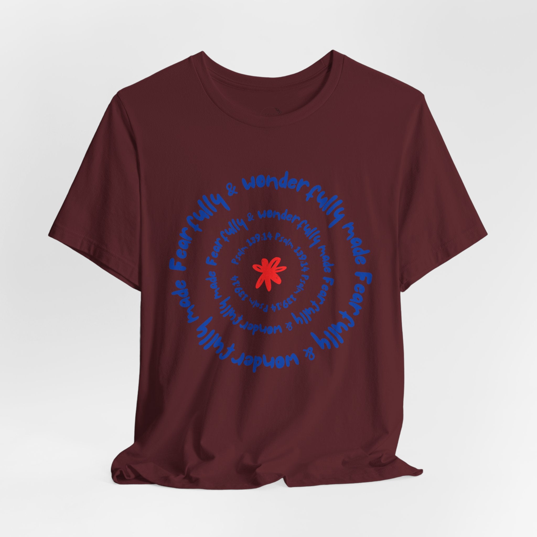T-Shirt — 'Fearfully & Wonderfully Made' Spiral Design