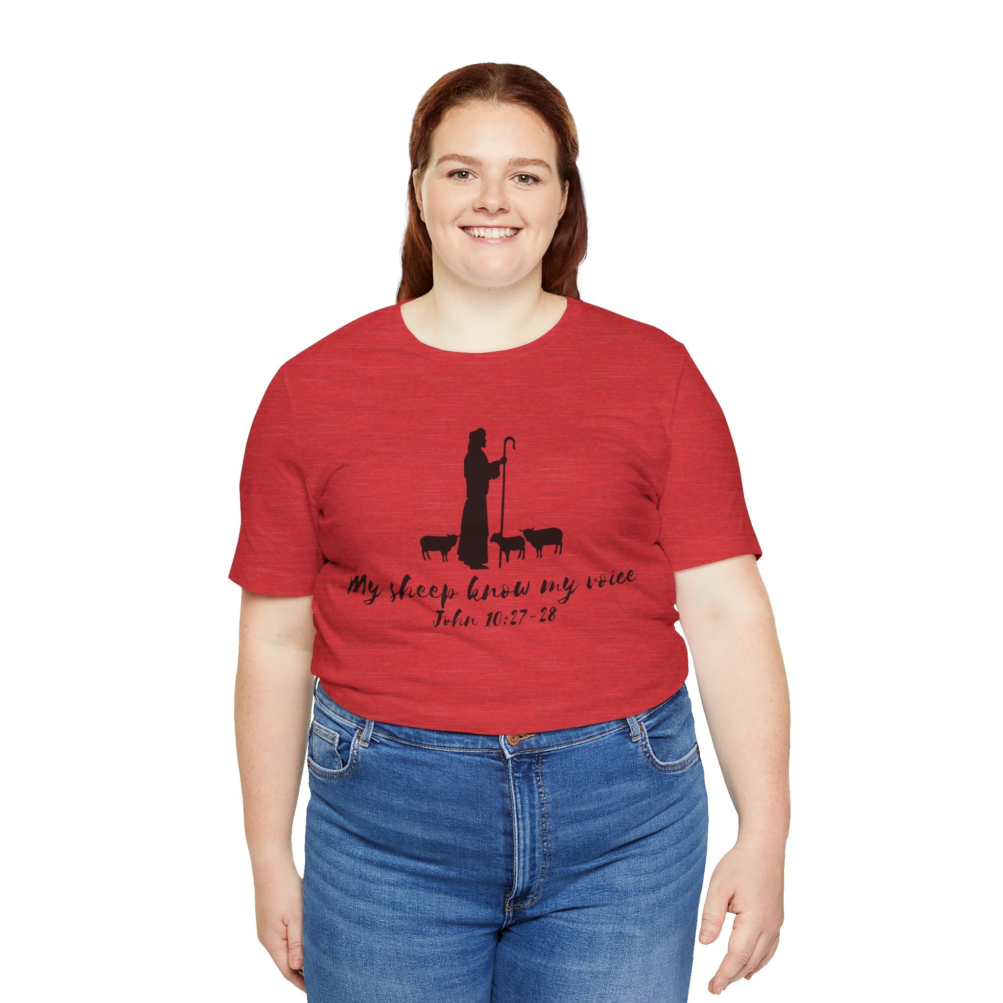 My Sheep Know My Voice shepherd silhouette T-Shirt | John 10:27 scripture