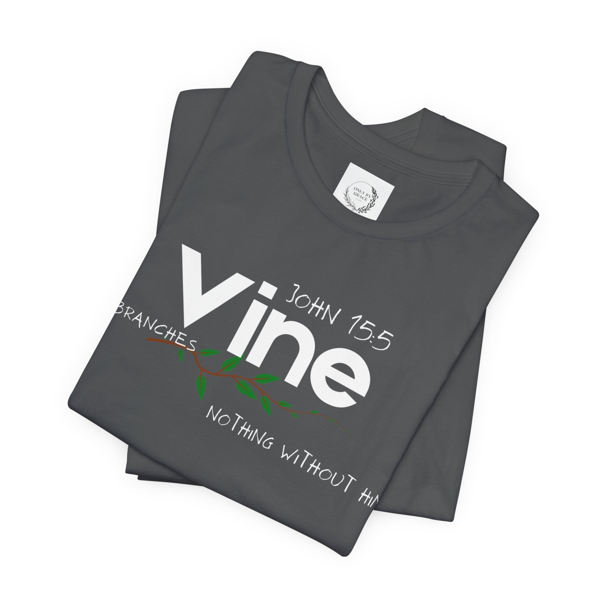Vine typography tee T-Shirt | botanical vine script graphic