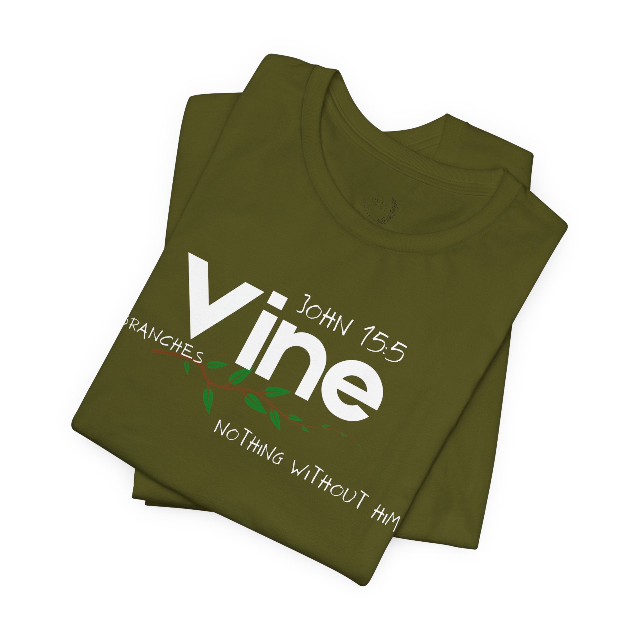 Vine typography tee T-Shirt | botanical vine script graphic