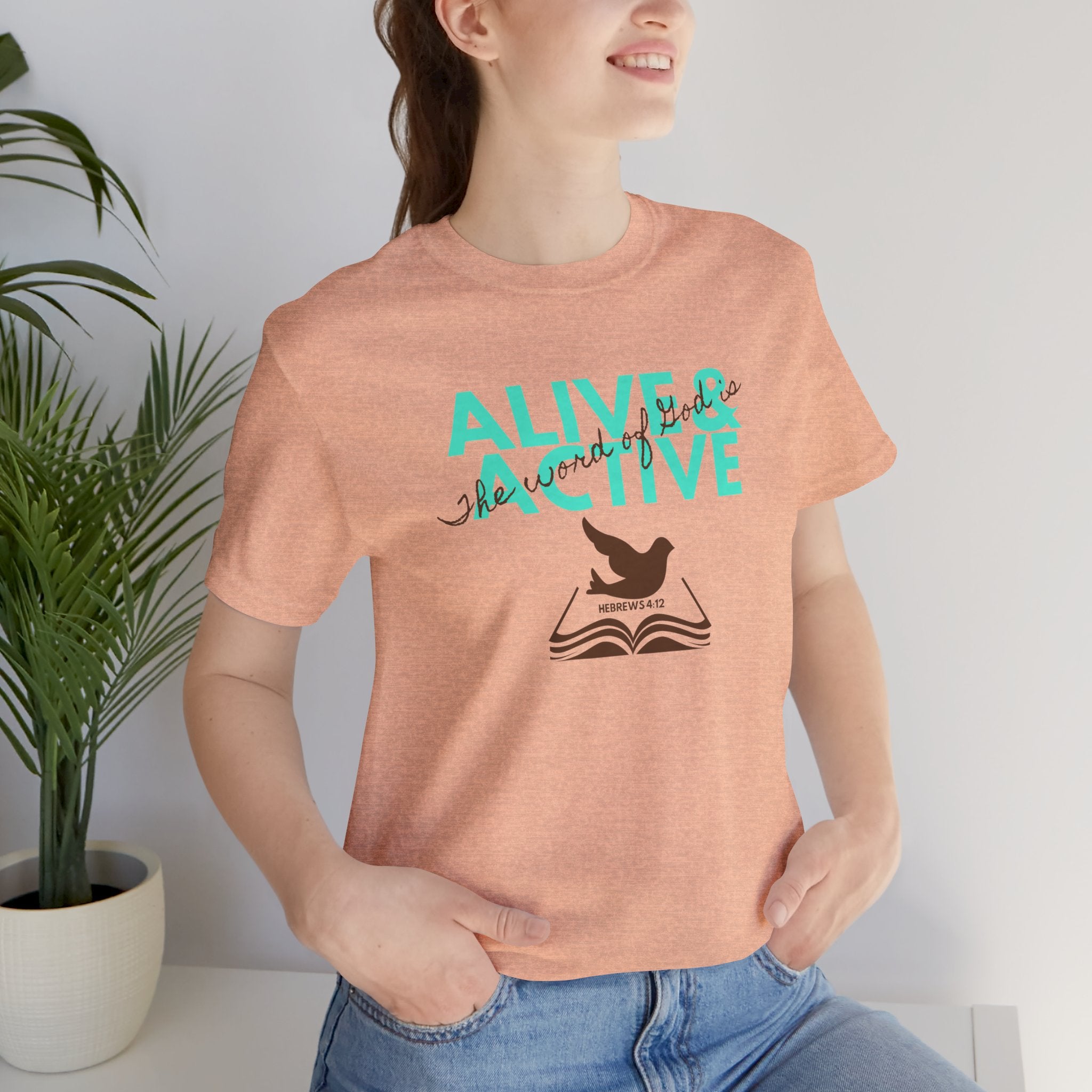 Alive & Active sword wings T-Shirt | Hebrews 4:12 scripture design