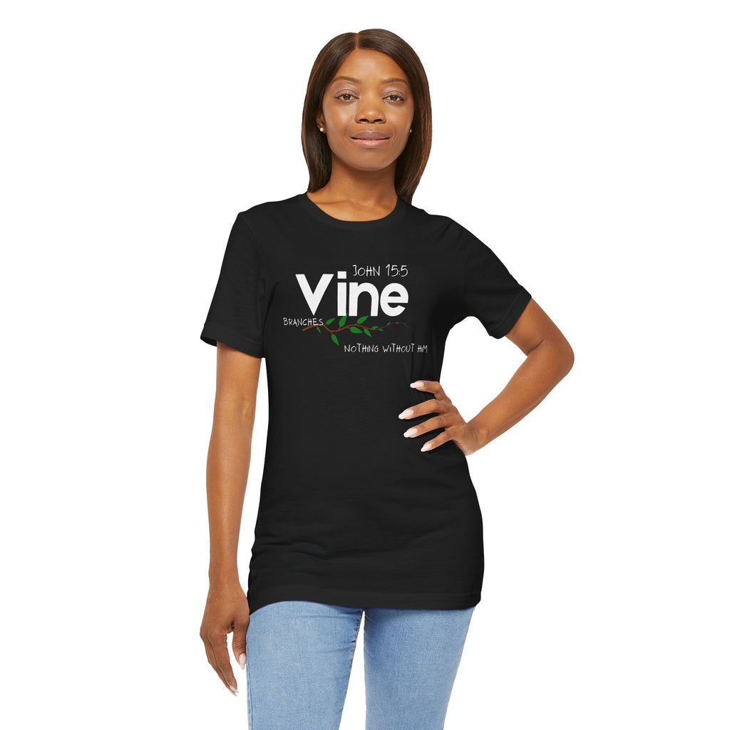 Vine typography tee T-Shirt | botanical vine script graphic