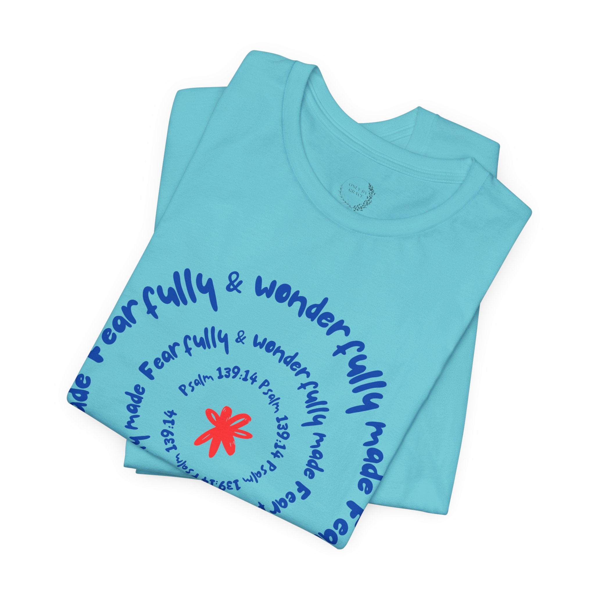 T-Shirt — 'Fearfully & Wonderfully Made' Spiral Design