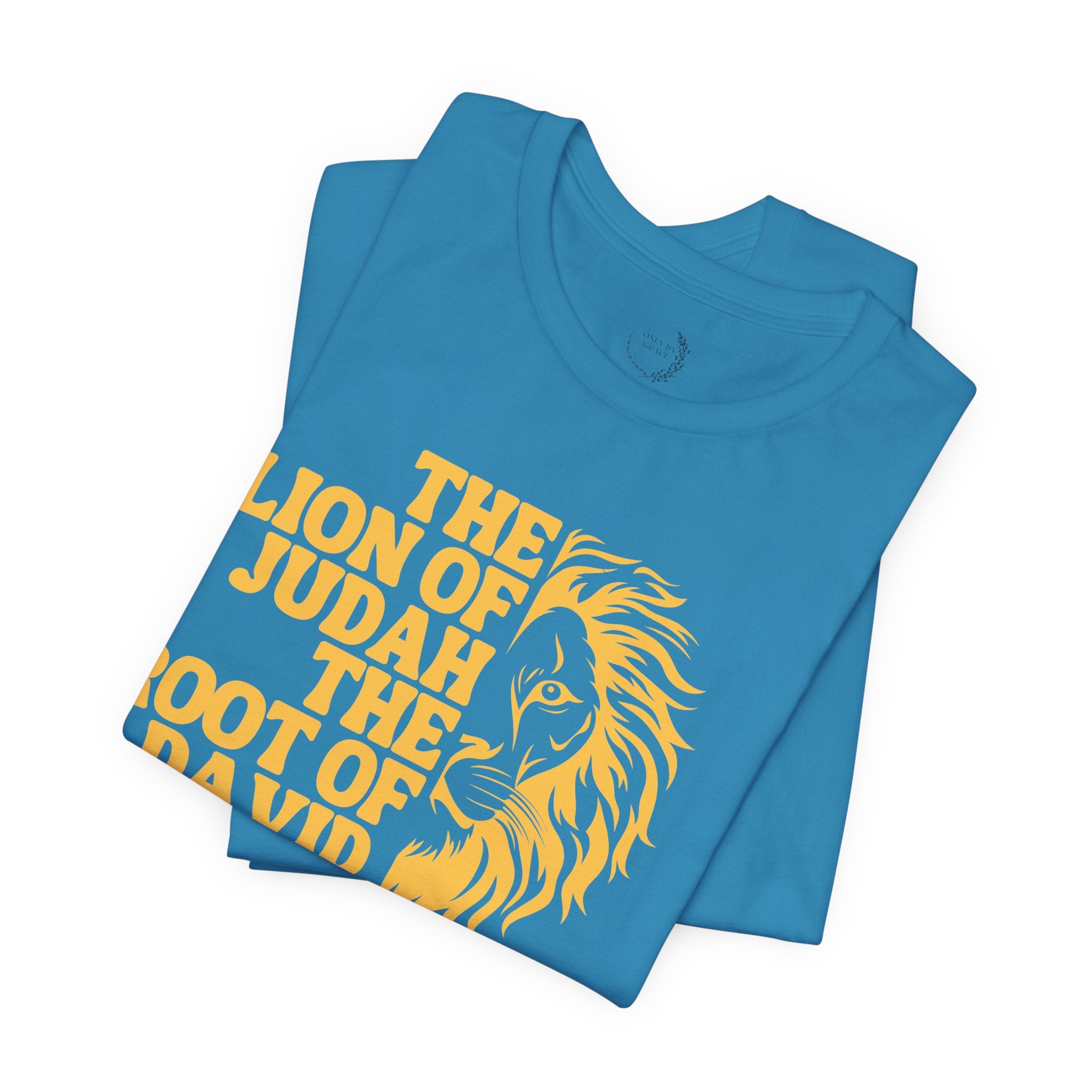 Lion of Judah T‑Shirt — "The Lion of Judah The Root of David Has Triumphed" Christian Graphic Tee