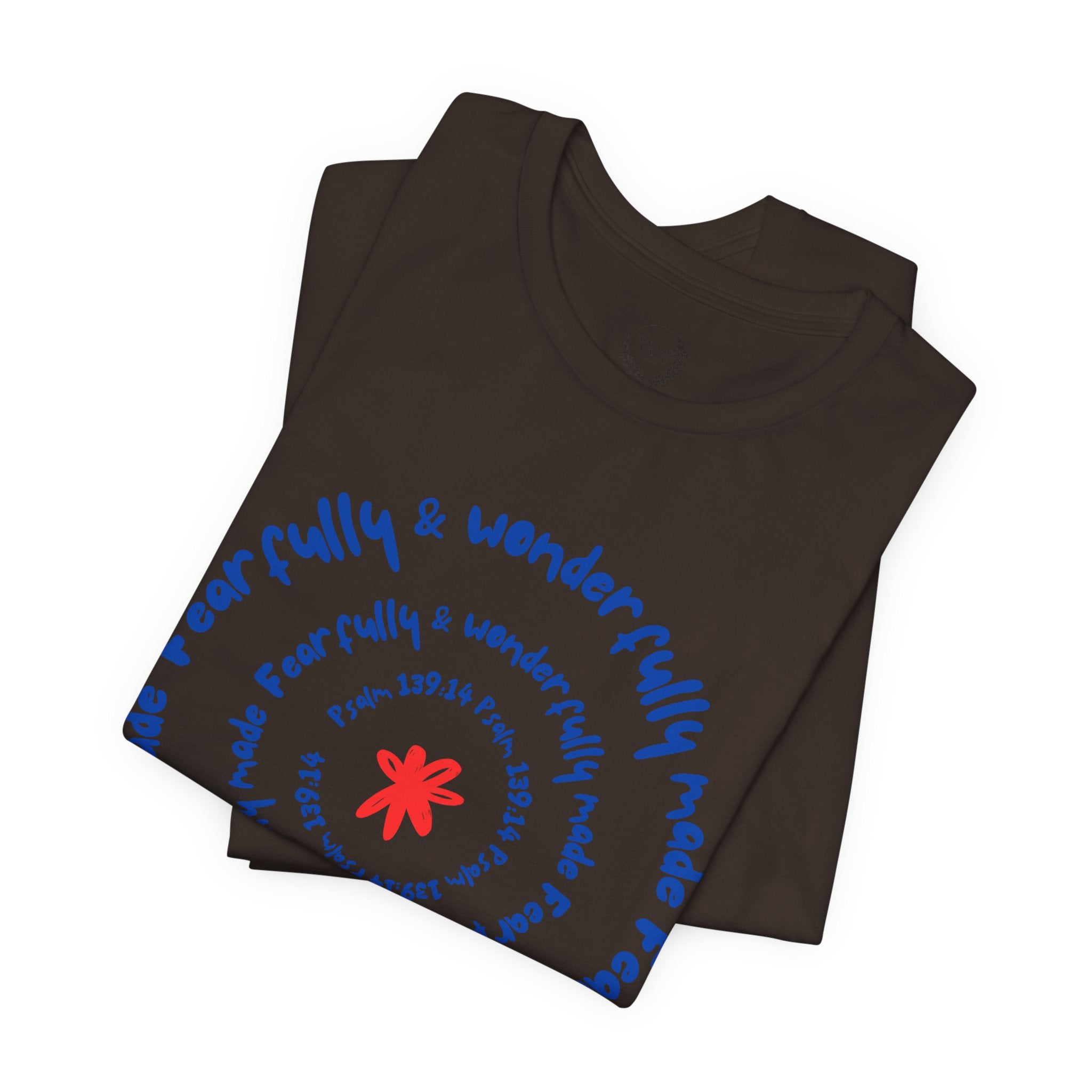 T-Shirt — 'Fearfully & Wonderfully Made' Spiral Design