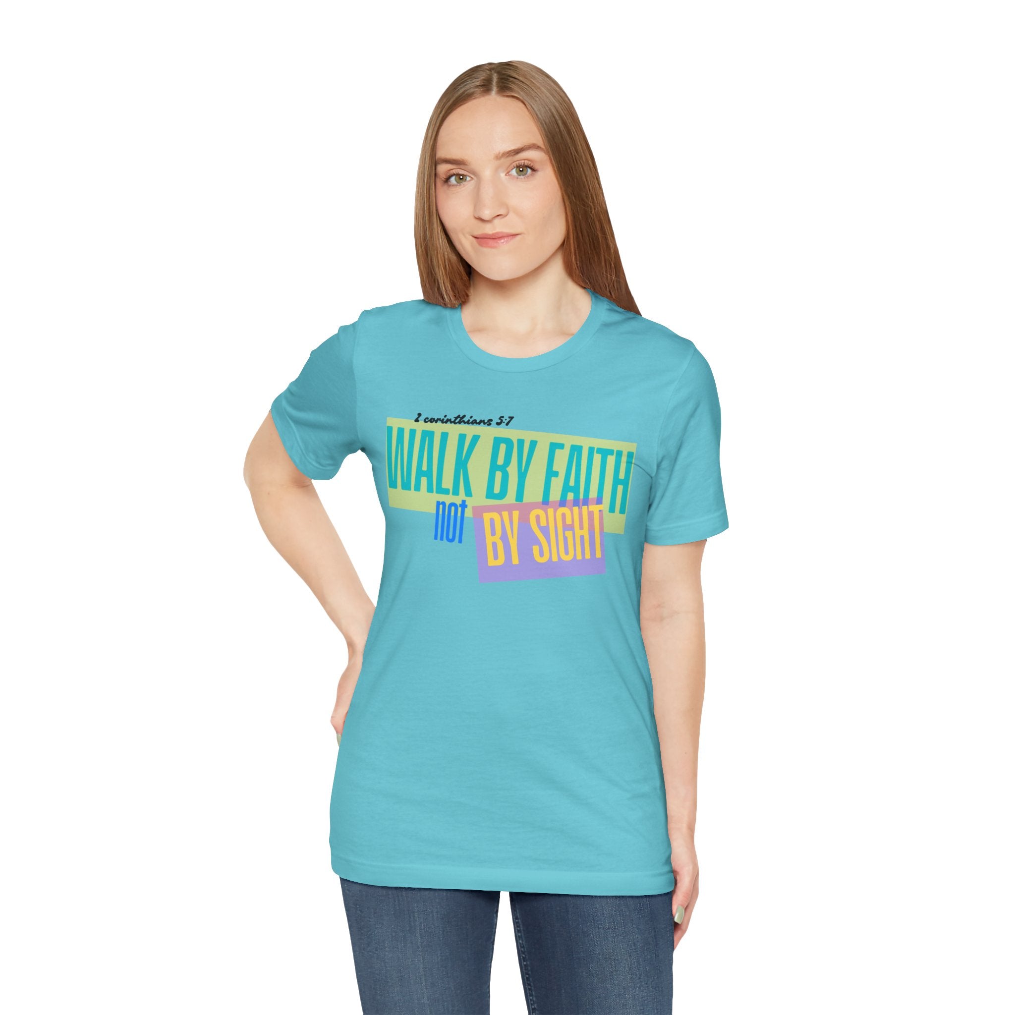 Walk By Faith Not By Sight T-Shirt | Inspirational Christian Scripture Tee