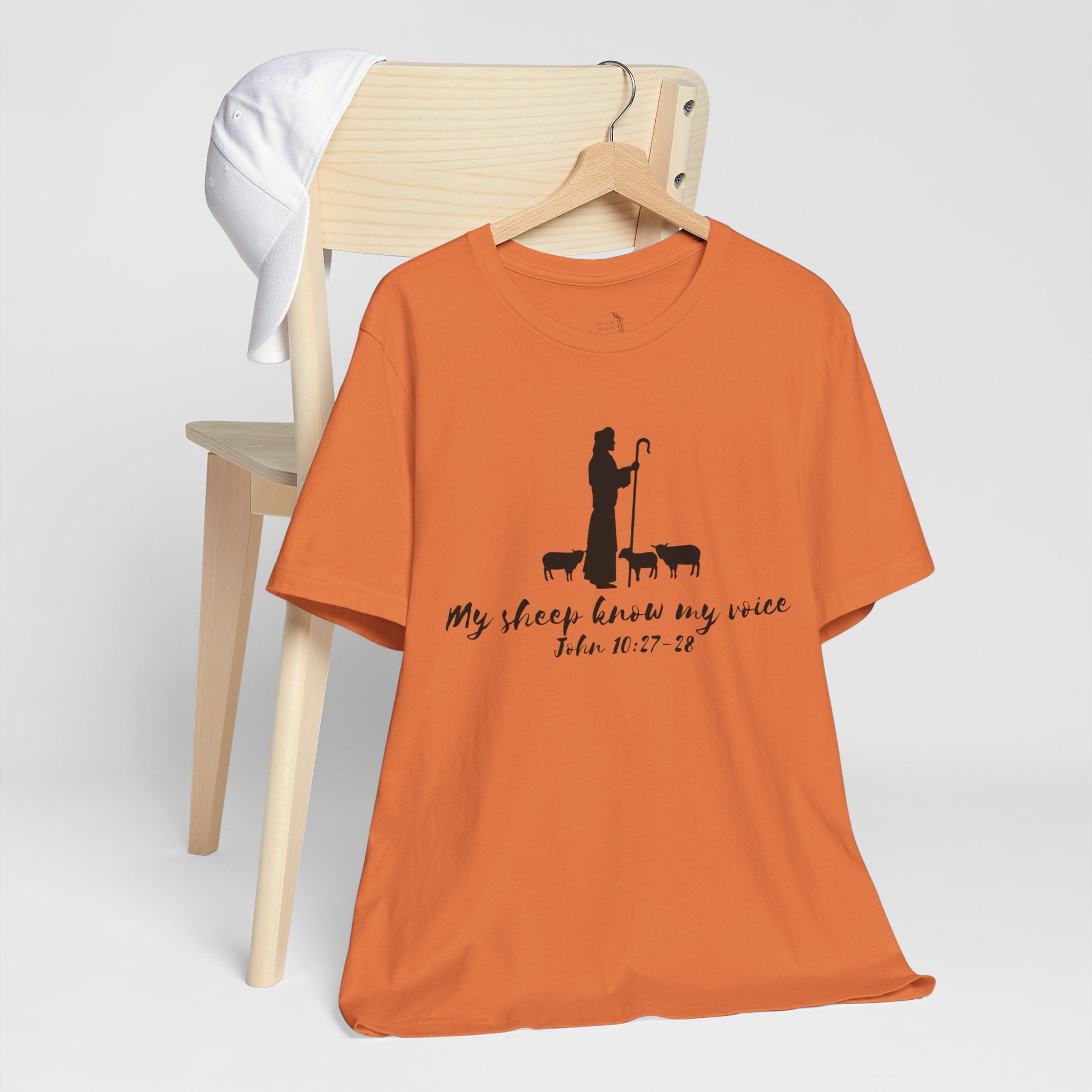 My Sheep Know My Voice shepherd silhouette T-Shirt | John 10:27 scripture