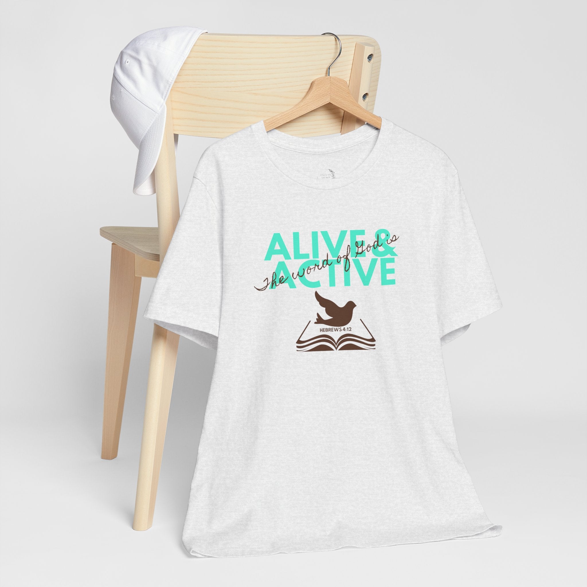 Alive & Active sword wings T-Shirt | Hebrews 4:12 scripture design