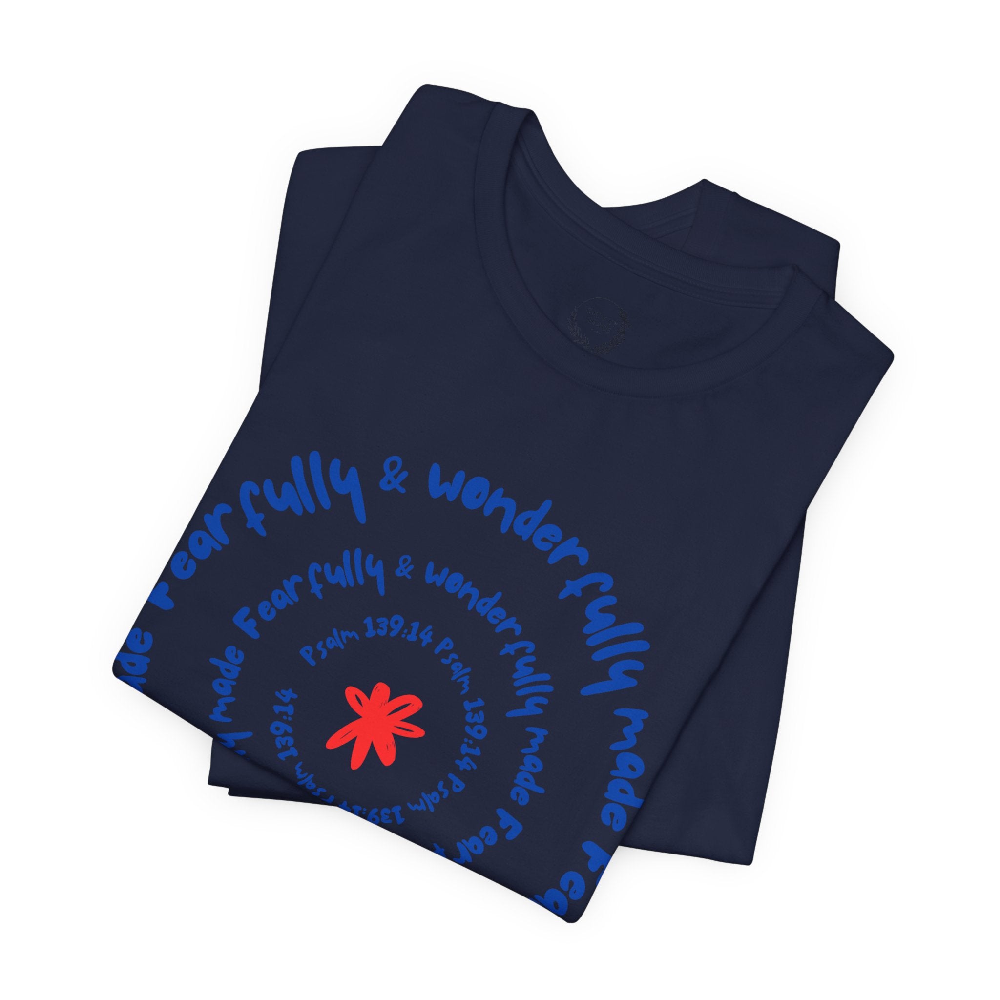 T-Shirt — 'Fearfully & Wonderfully Made' Spiral Design