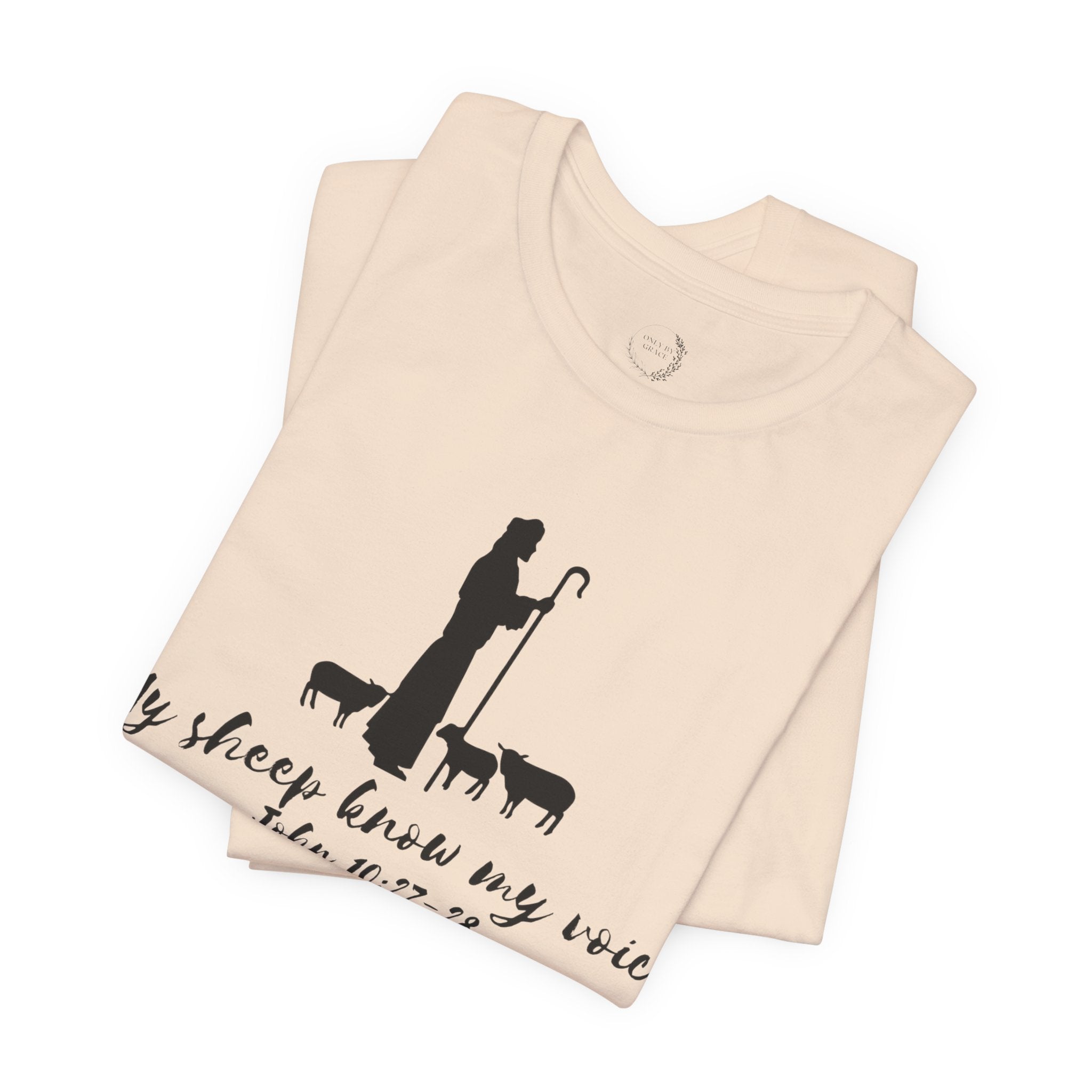 My Sheep Know My Voice shepherd silhouette T-Shirt | John 10:27 scripture