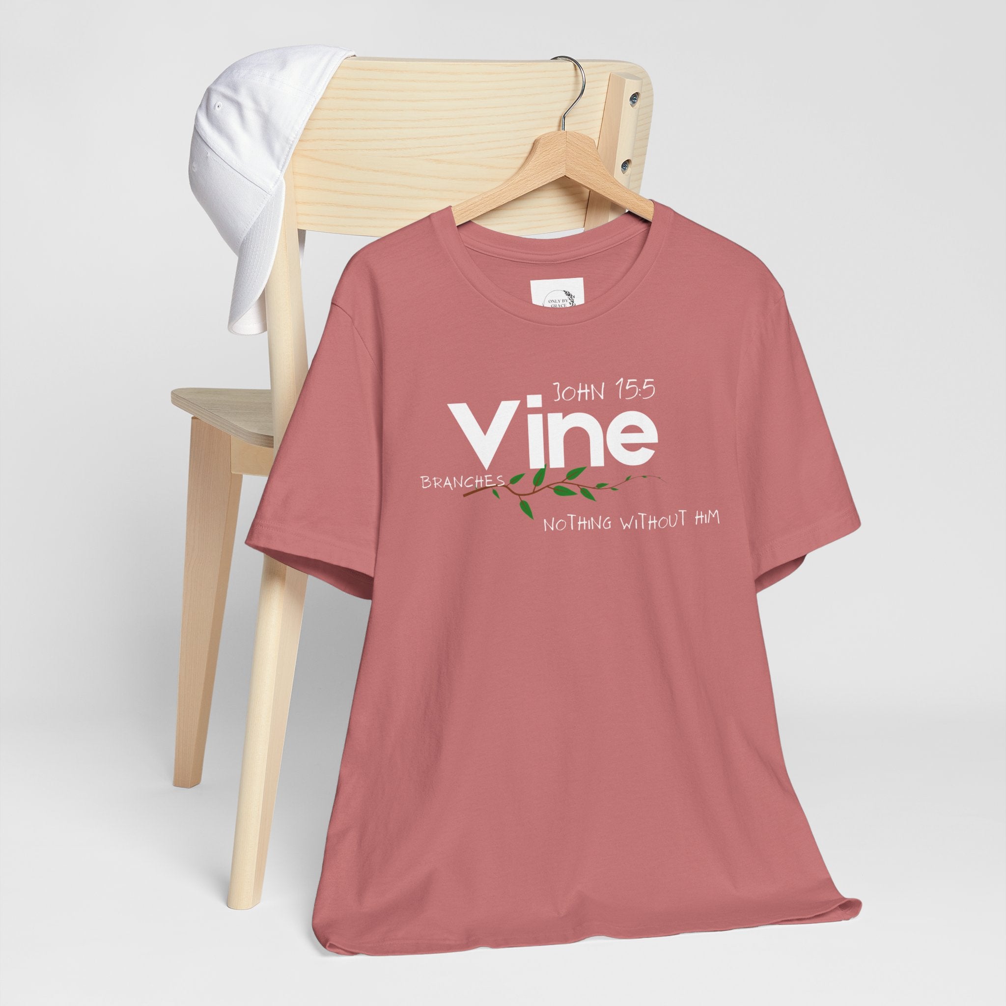 Vine typography tee T-Shirt | botanical vine script graphic