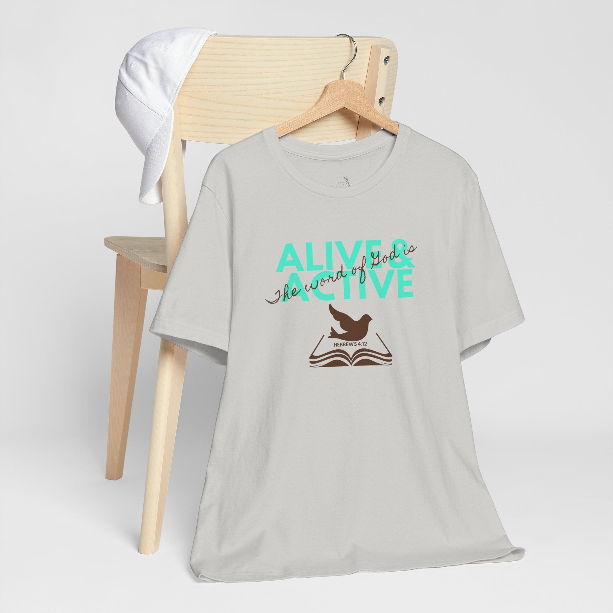 Alive & Active sword wings T-Shirt | Hebrews 4:12 scripture design