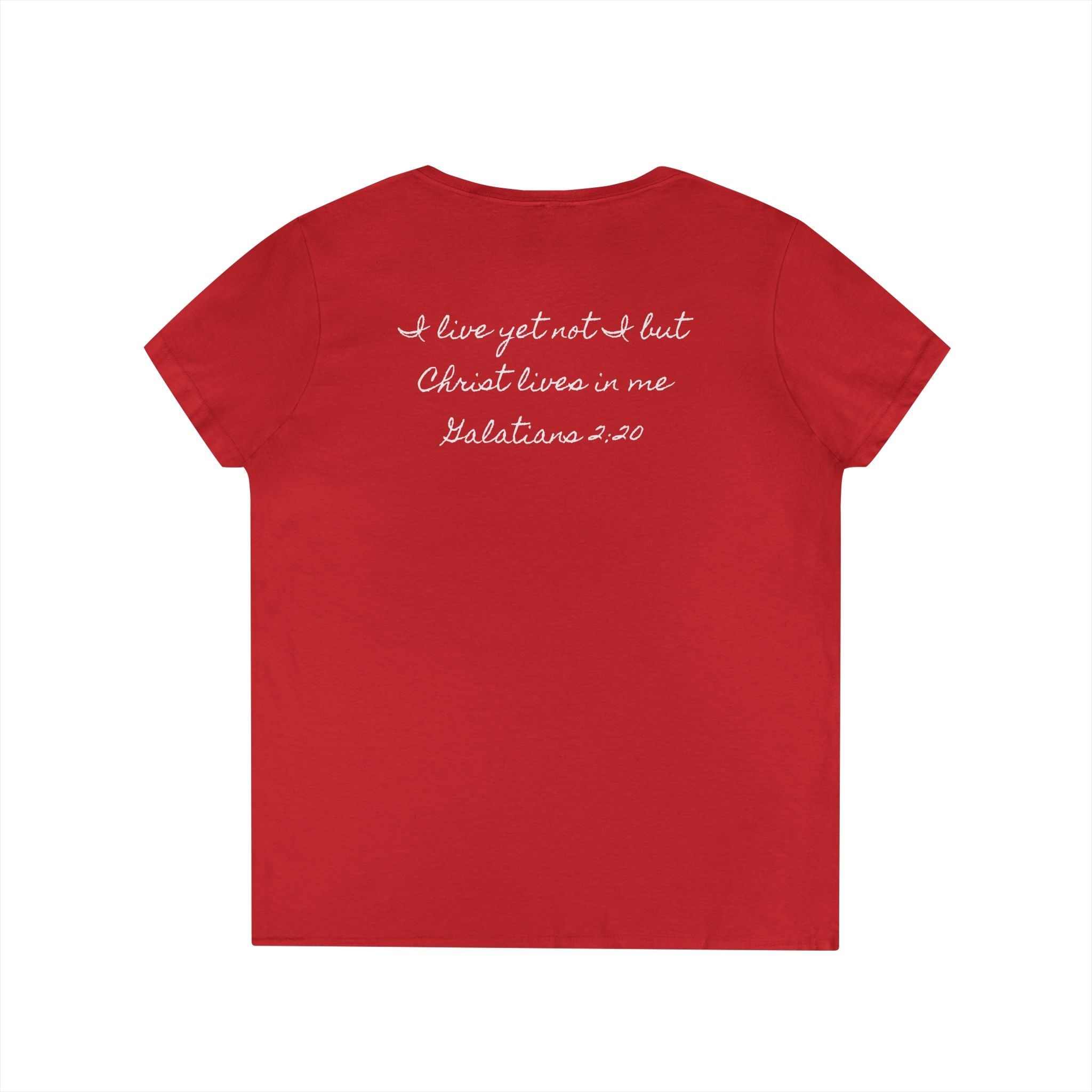 Jesus + Me V-Neck Tee — No Plan B Christian Women’s T-Shirt with Cross Back Design