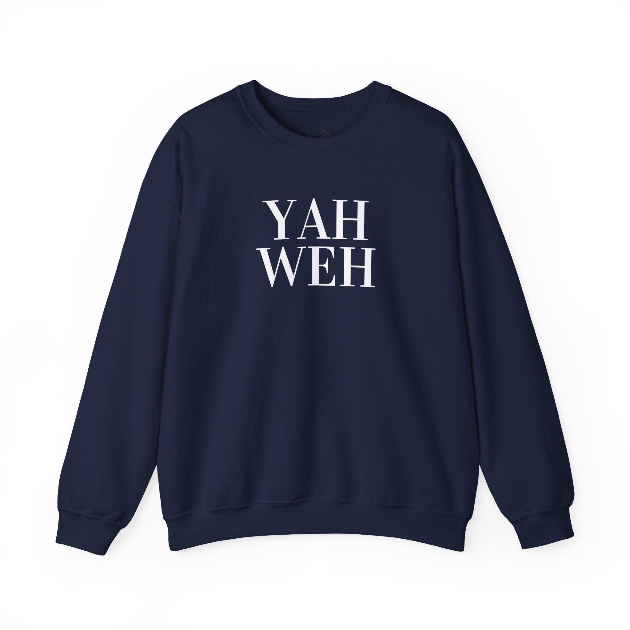 YAHWEH Minimalist Typography Sweatshirt | Religious Faith Crewneck