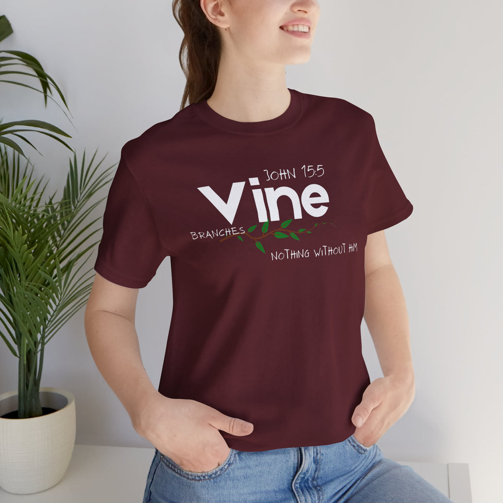 Vine typography tee T-Shirt | botanical vine script graphic
