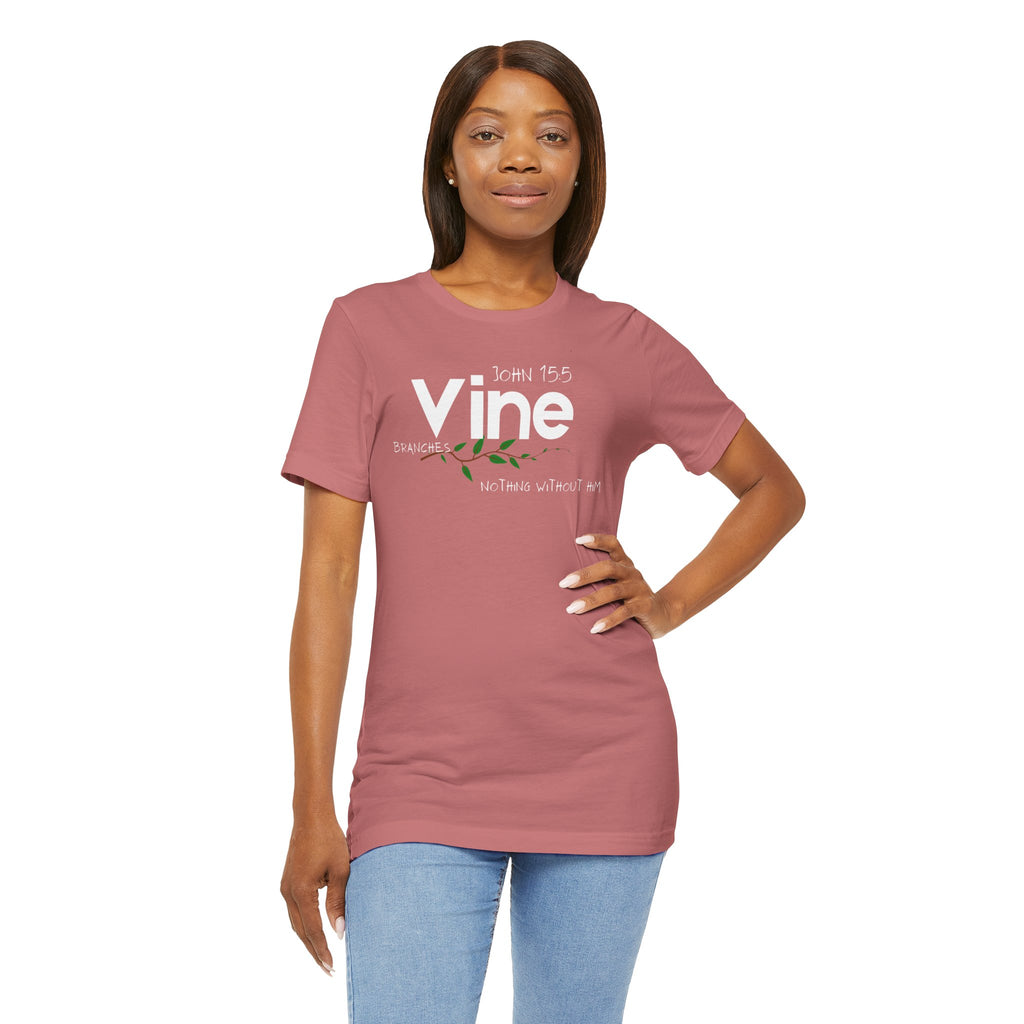 Vine typography tee T-Shirt | botanical vine script graphic
