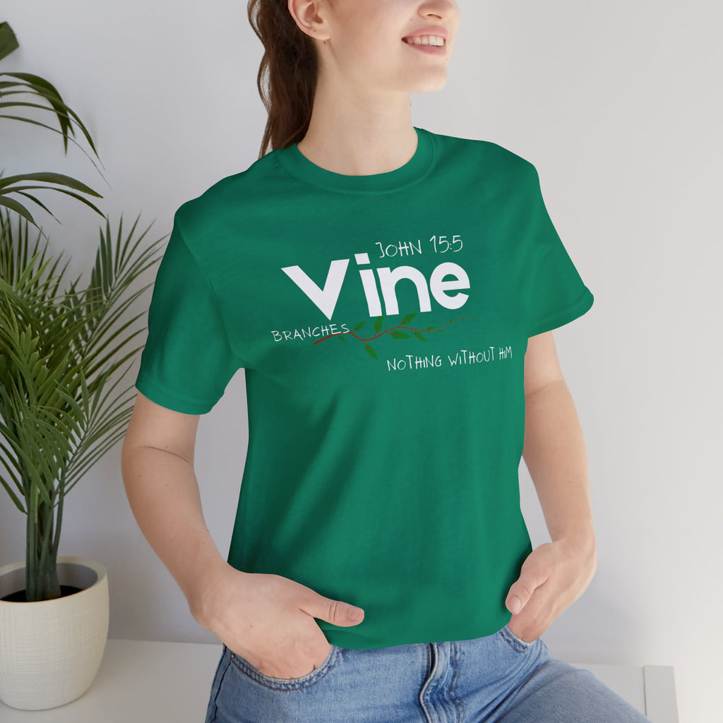 Vine typography tee T-Shirt | botanical vine script graphic