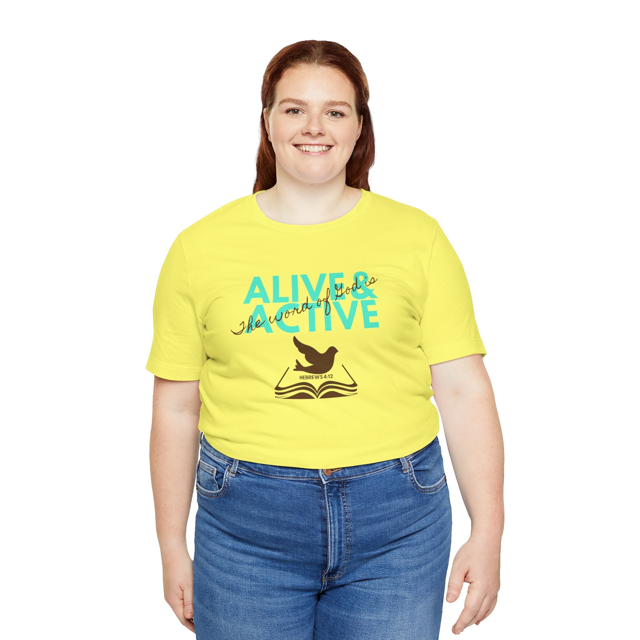 Alive & Active sword wings T-Shirt | Hebrews 4:12 scripture design