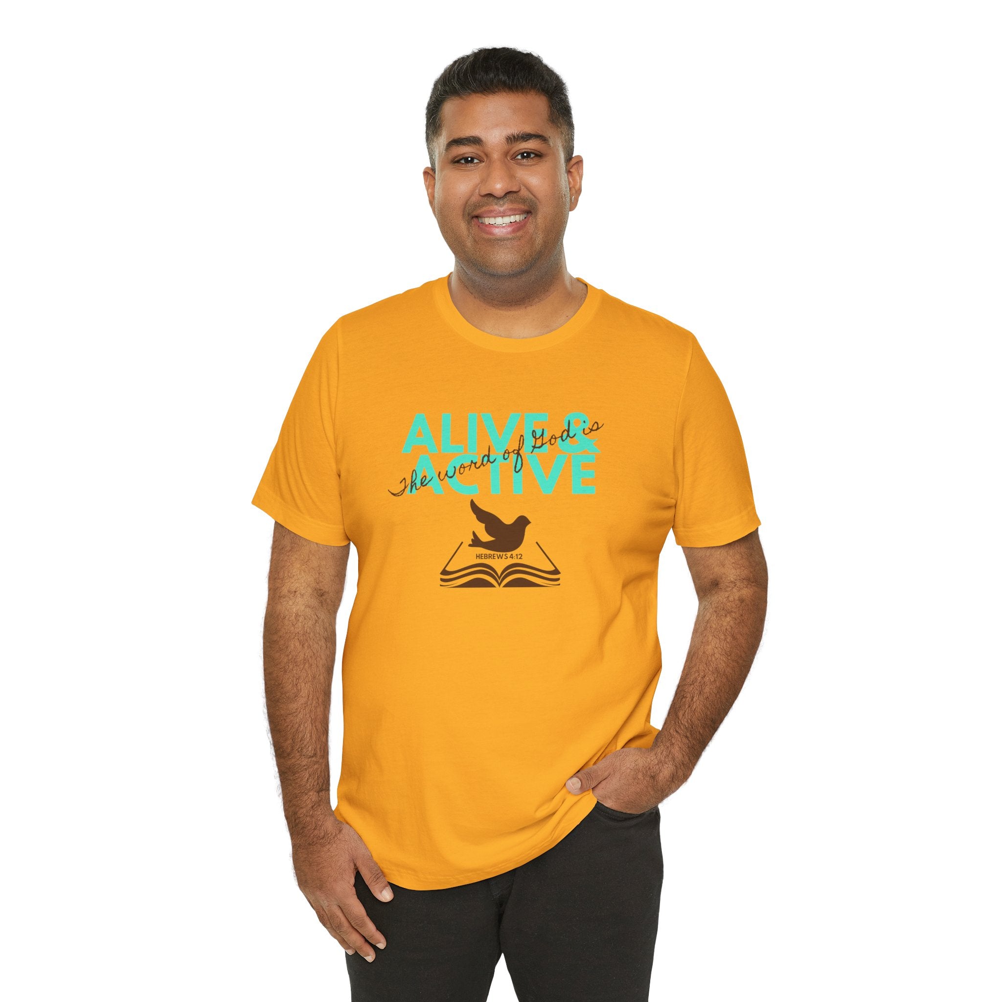 Alive & Active sword wings T-Shirt | Hebrews 4:12 scripture design