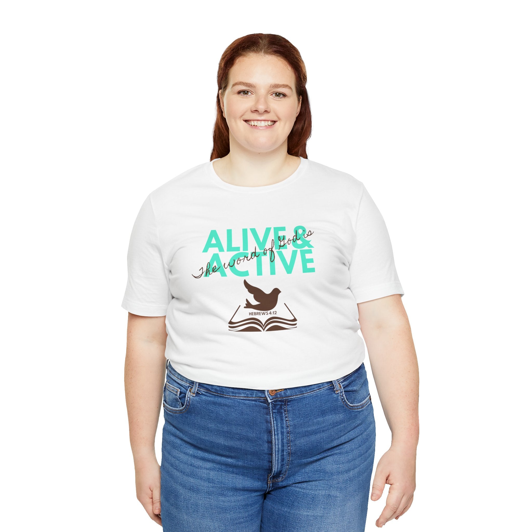 Alive & Active sword wings T-Shirt | Hebrews 4:12 scripture design