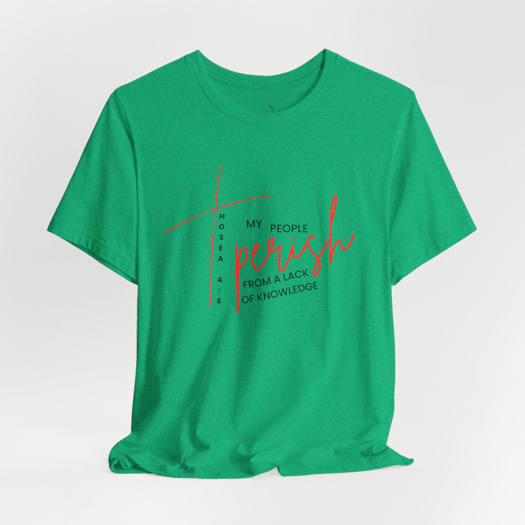 Faith Graphic Tee — "My People Perish from a Lack of Knowledge"