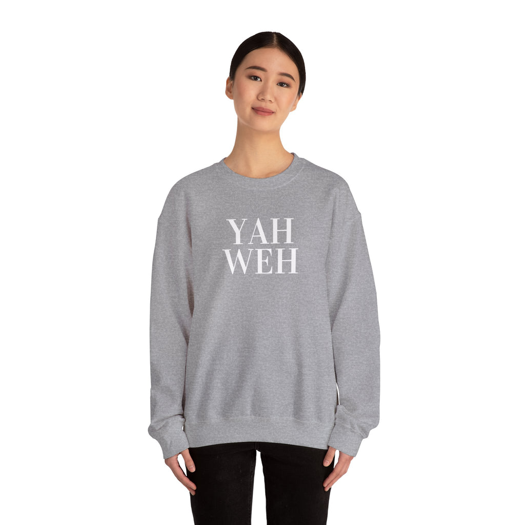 YAHWEH Minimalist Typography Sweatshirt | Religious Faith Crewneck