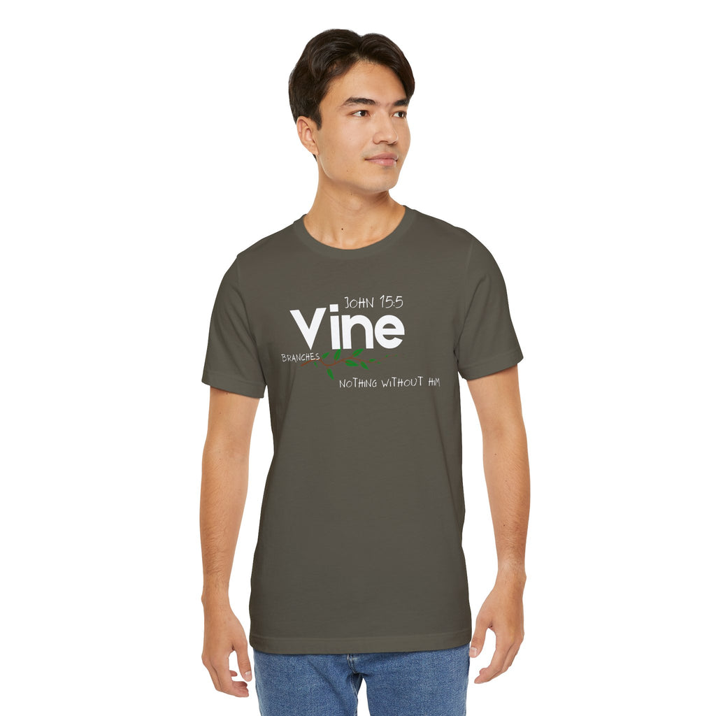 Vine typography tee T-Shirt | botanical vine script graphic