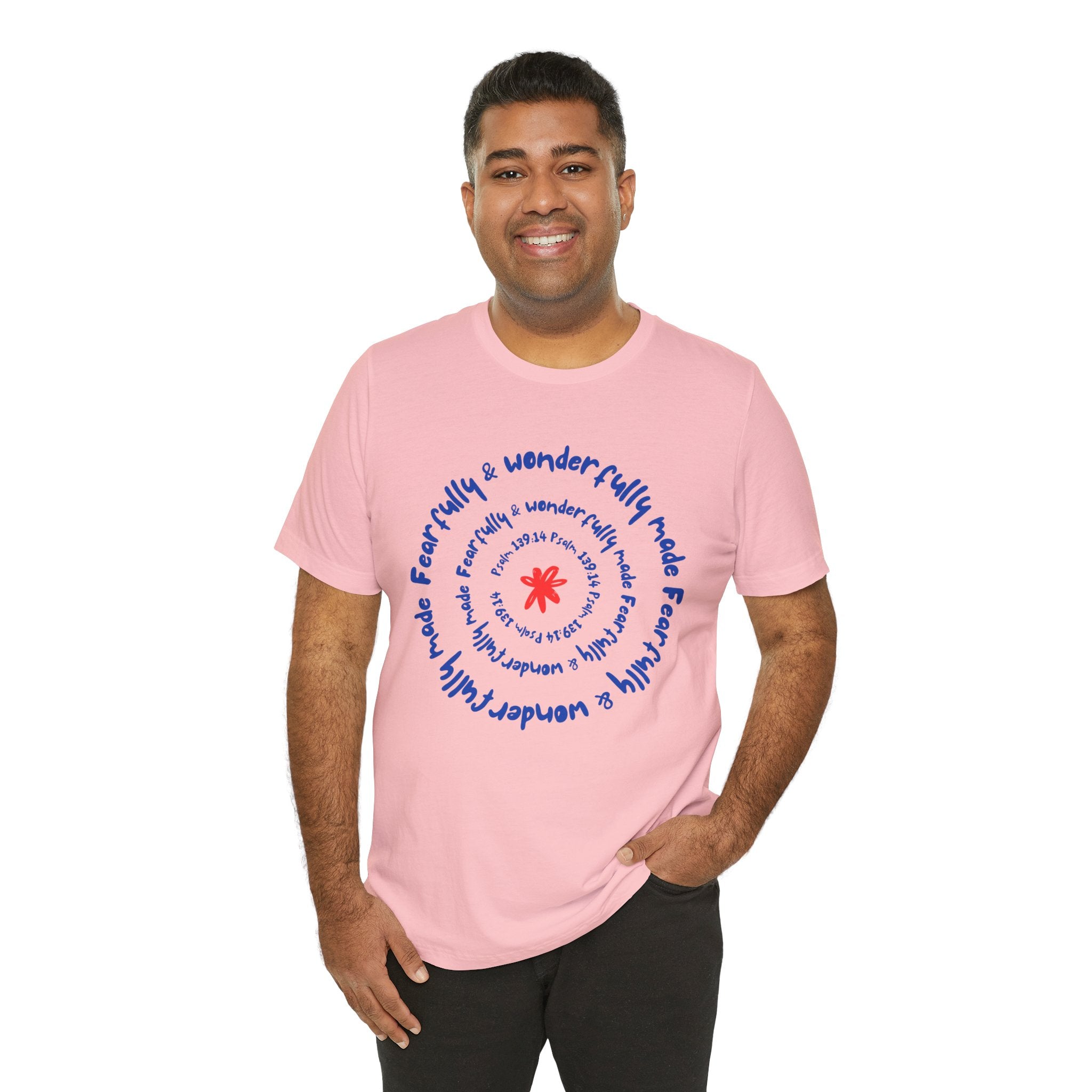 T-Shirt — 'Fearfully & Wonderfully Made' Spiral Design