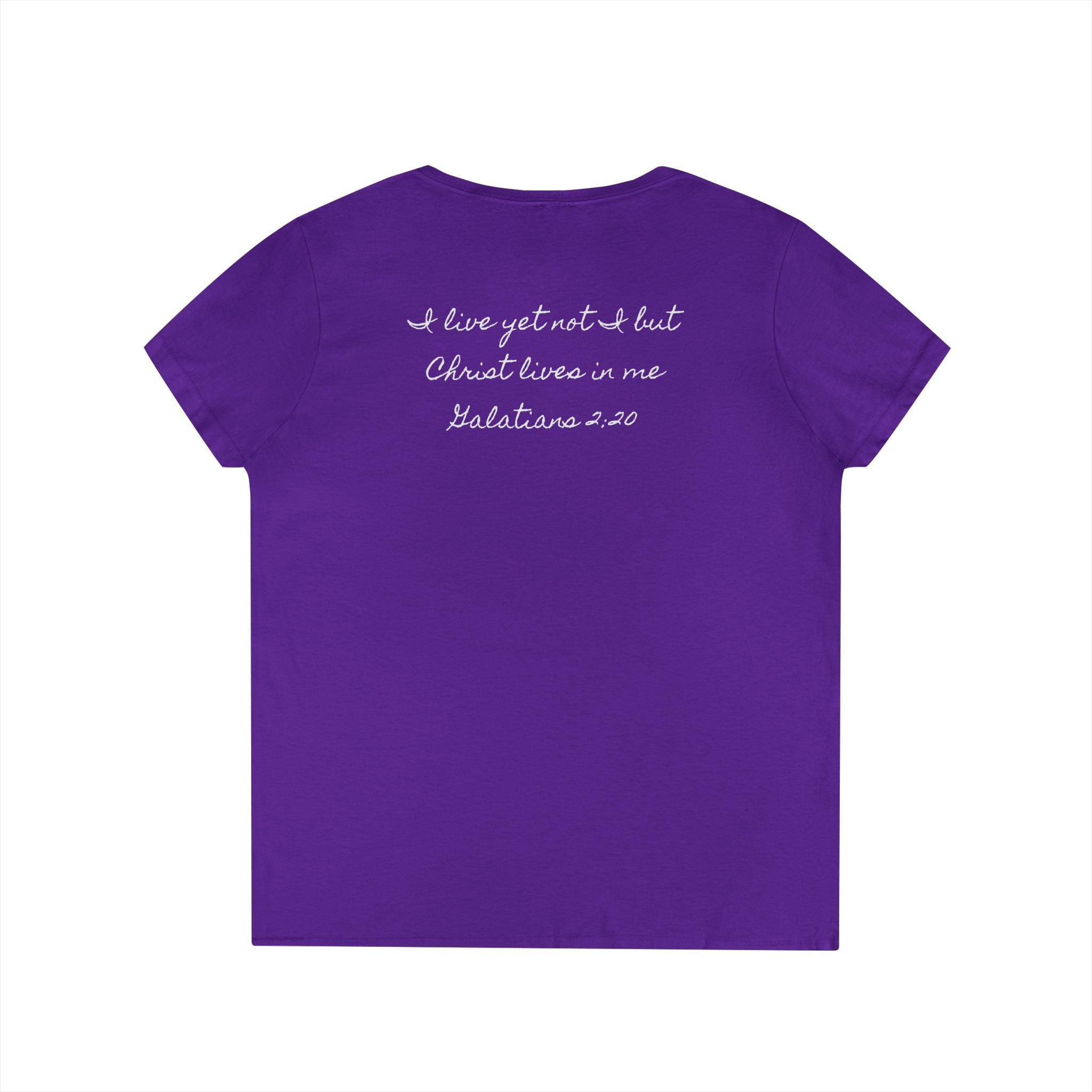 Jesus + Me V-Neck Tee — No Plan B Christian Women’s T-Shirt with Cross Back Design