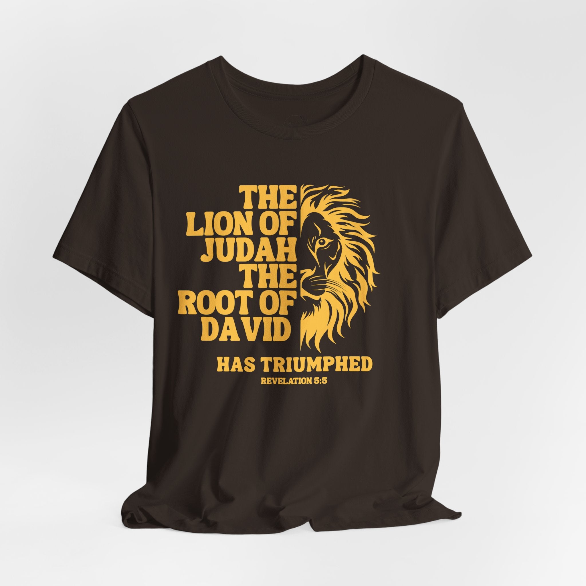 Lion of Judah T‑Shirt — "The Lion of Judah The Root of David Has Triumphed" Christian Graphic Tee