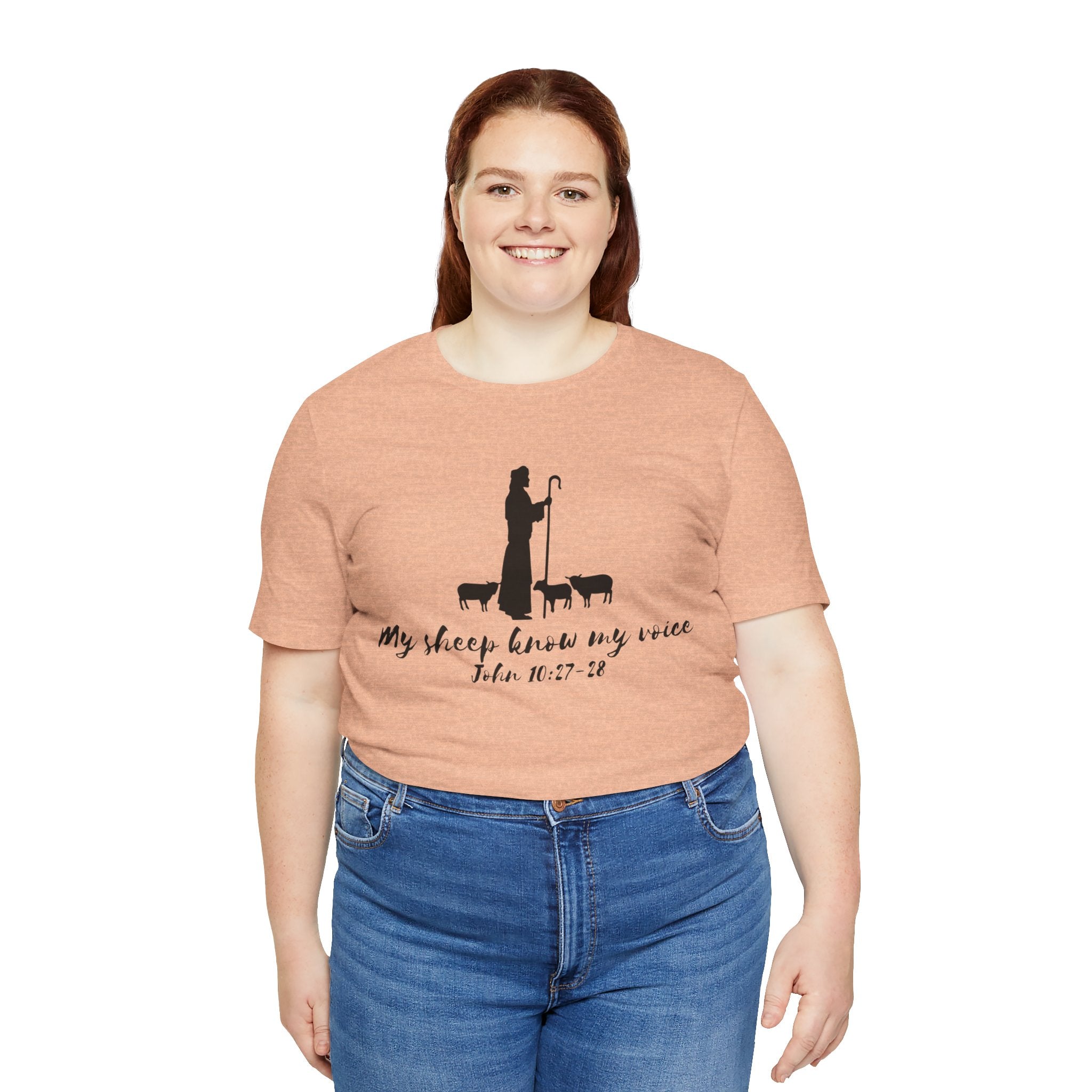 My Sheep Know My Voice shepherd silhouette T-Shirt | John 10:27 scripture