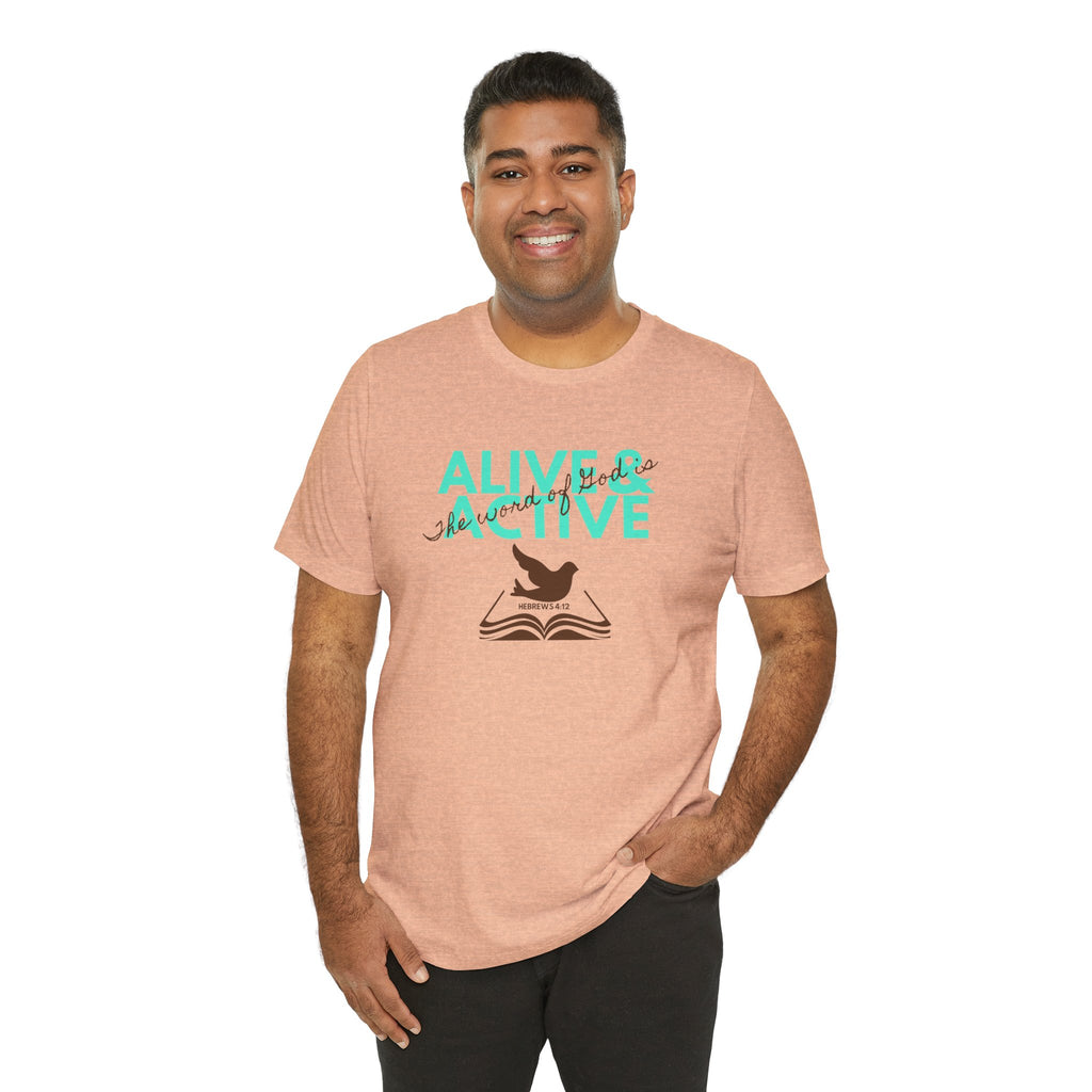 Alive & Active sword wings T-Shirt | Hebrews 4:12 scripture design