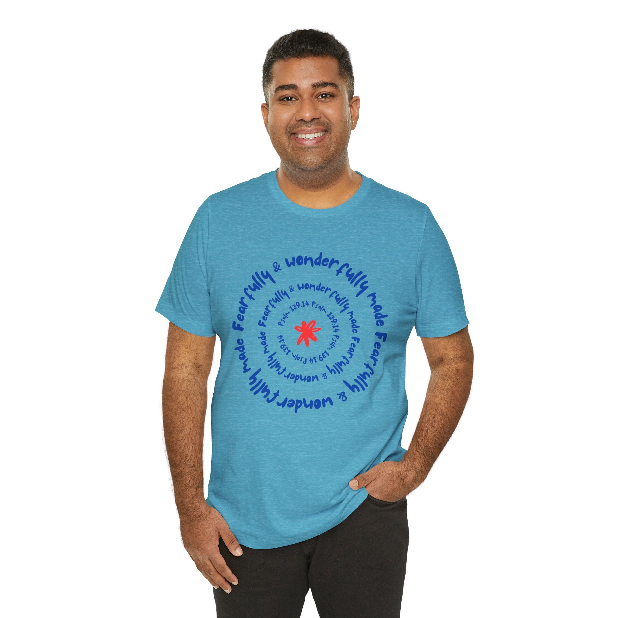 T-Shirt — 'Fearfully & Wonderfully Made' Spiral Design