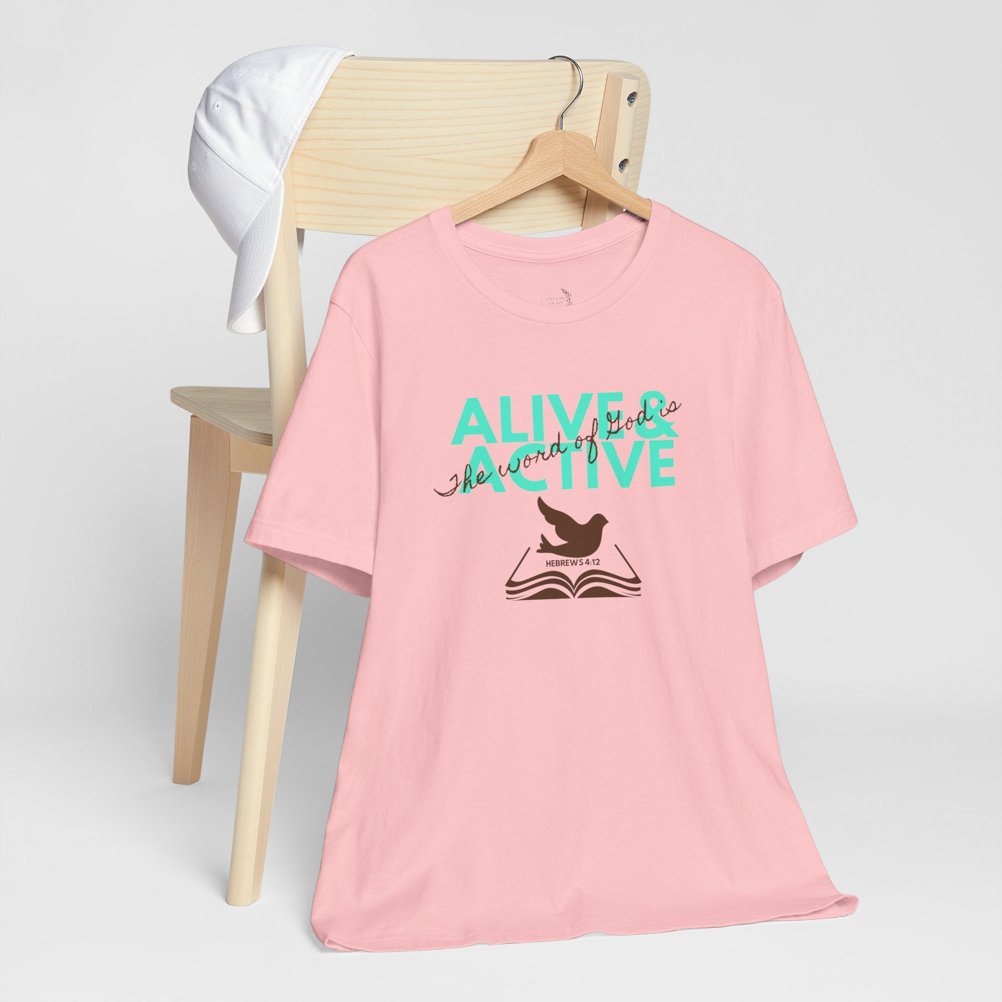 Alive & Active sword wings T-Shirt | Hebrews 4:12 scripture design