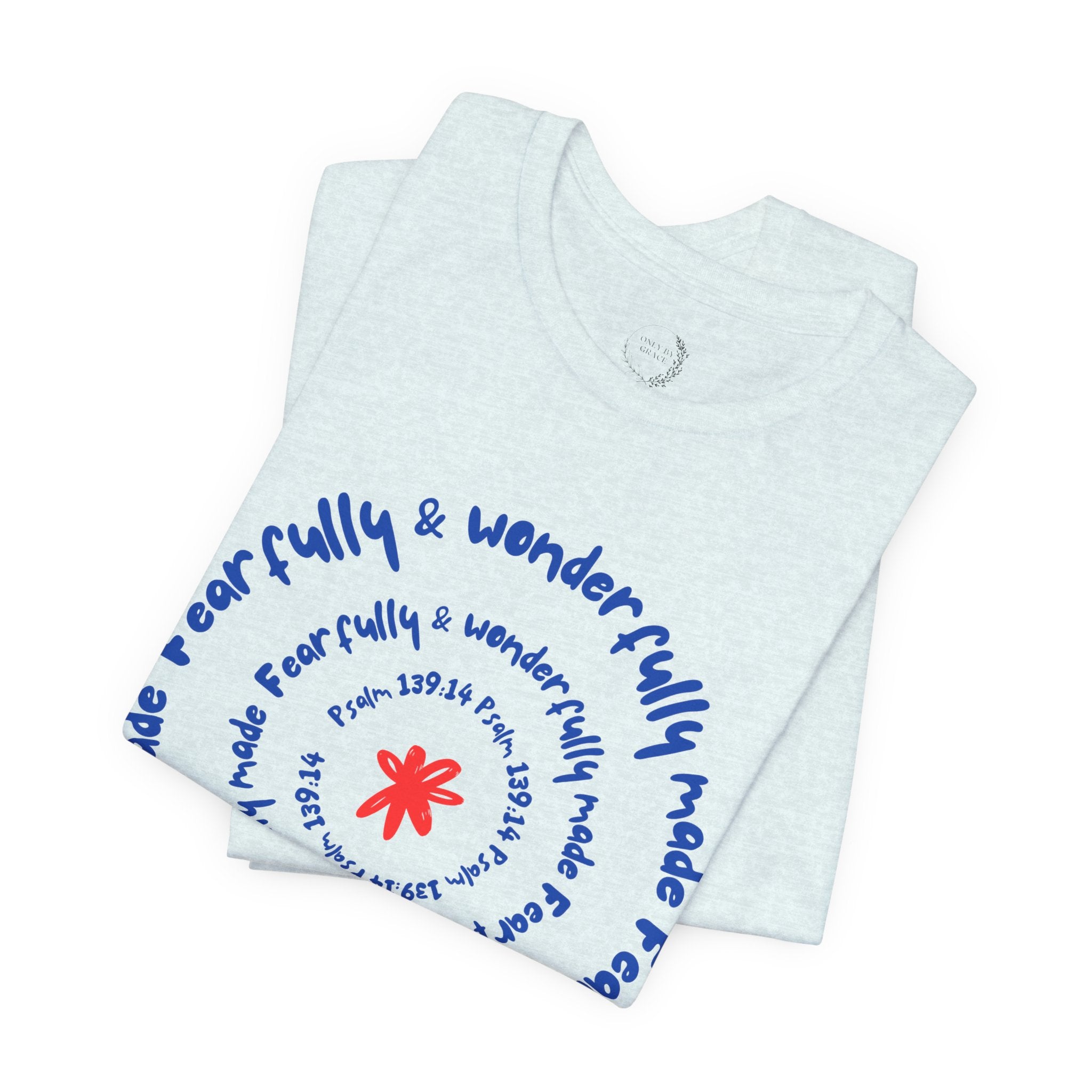 T-Shirt — 'Fearfully & Wonderfully Made' Spiral Design