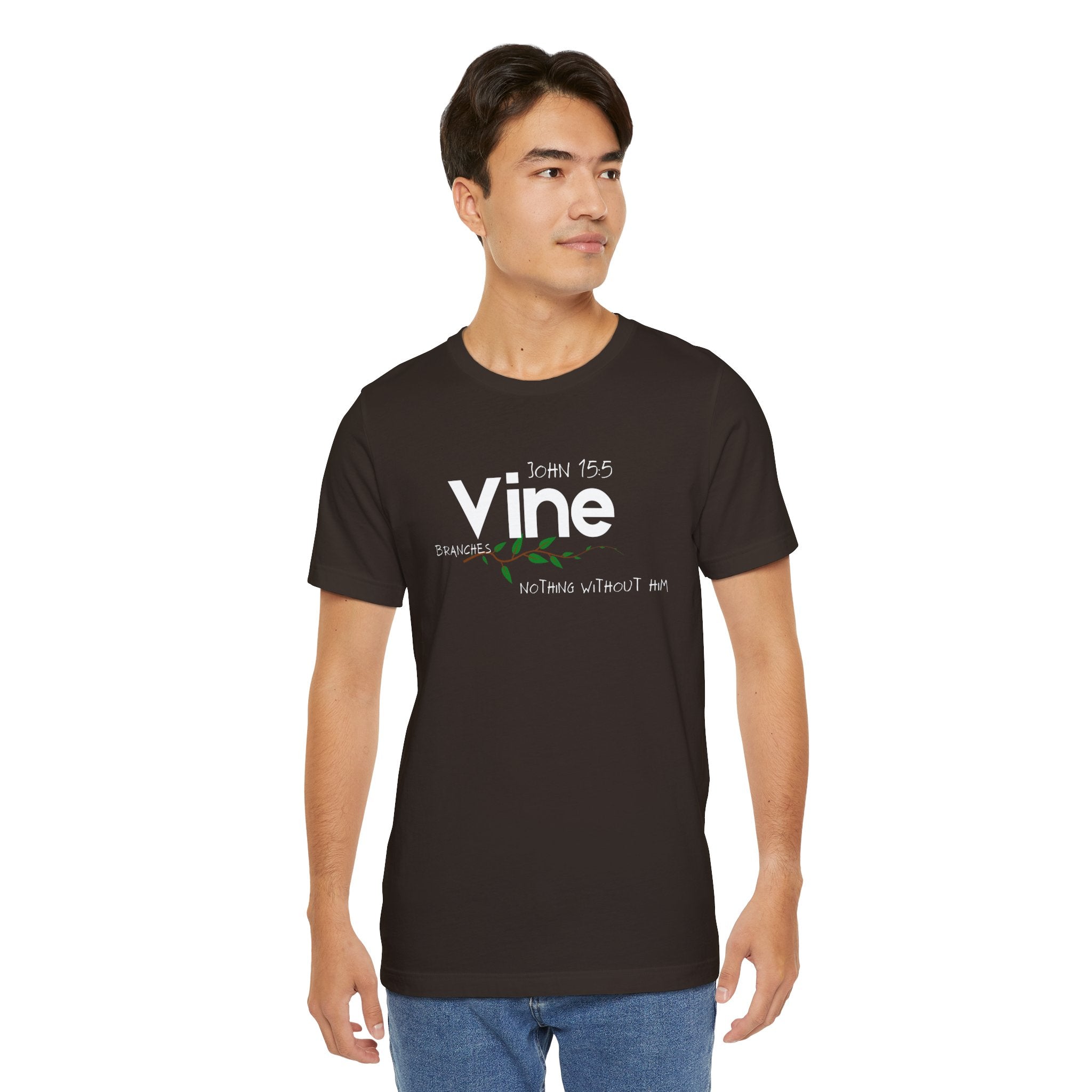 Vine typography tee T-Shirt | botanical vine script graphic