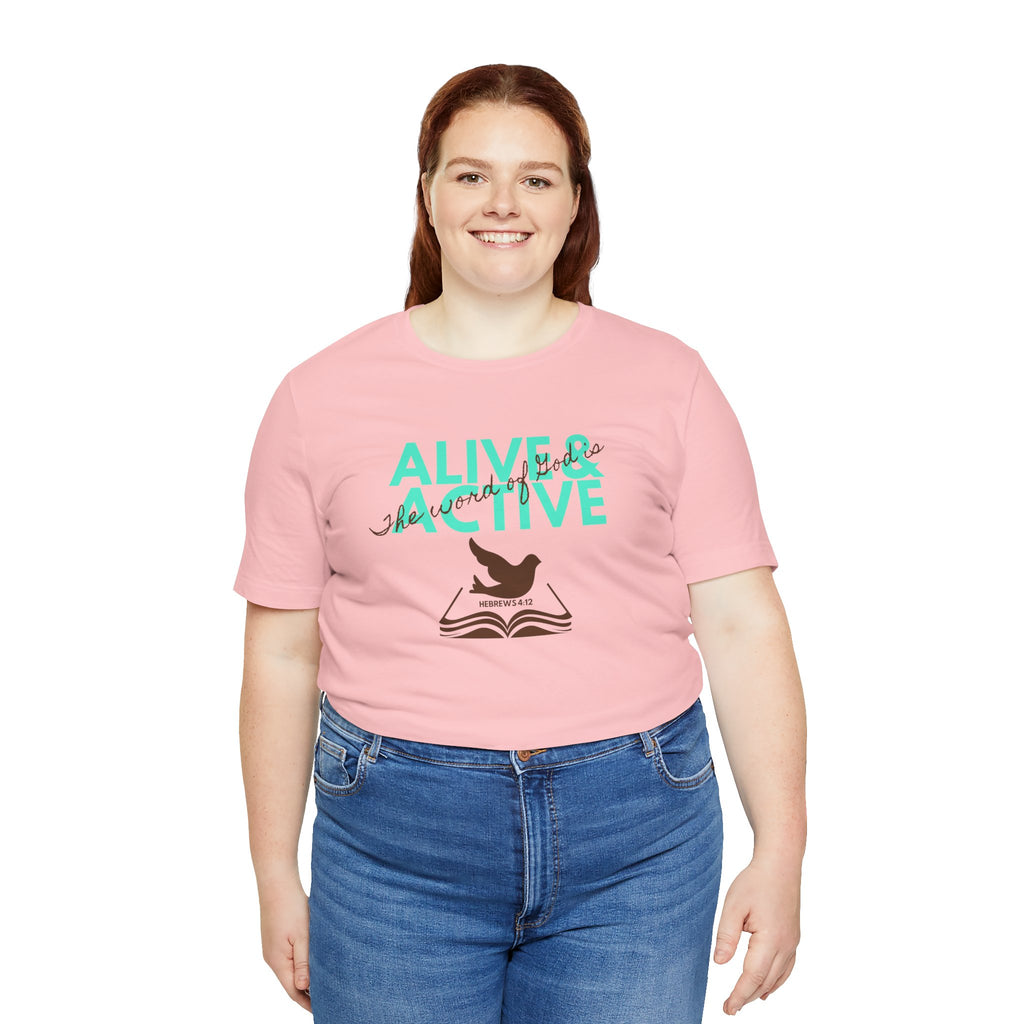 Alive & Active sword wings T-Shirt | Hebrews 4:12 scripture design