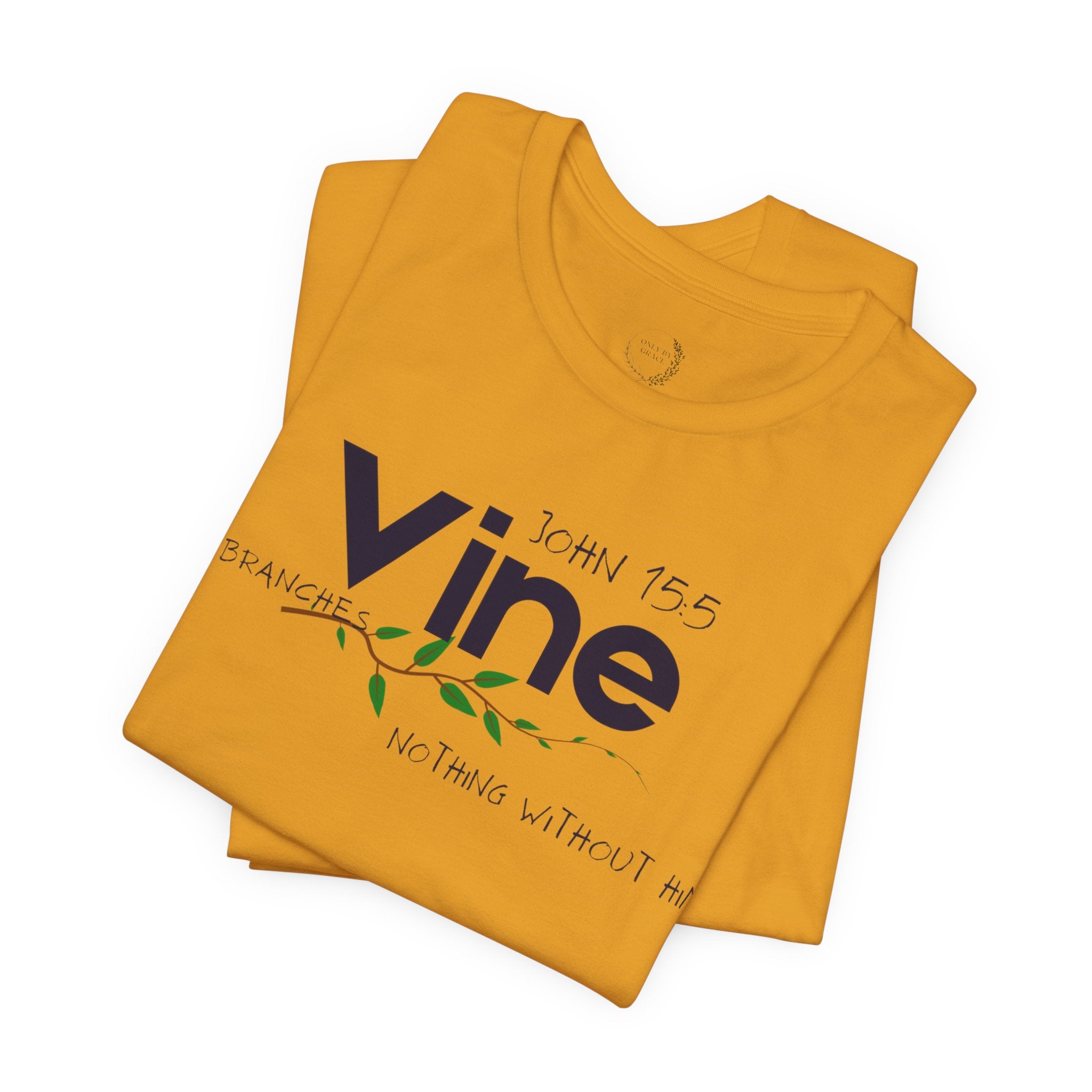 Vine typography tee T-Shirt | botanical vine script graphic
