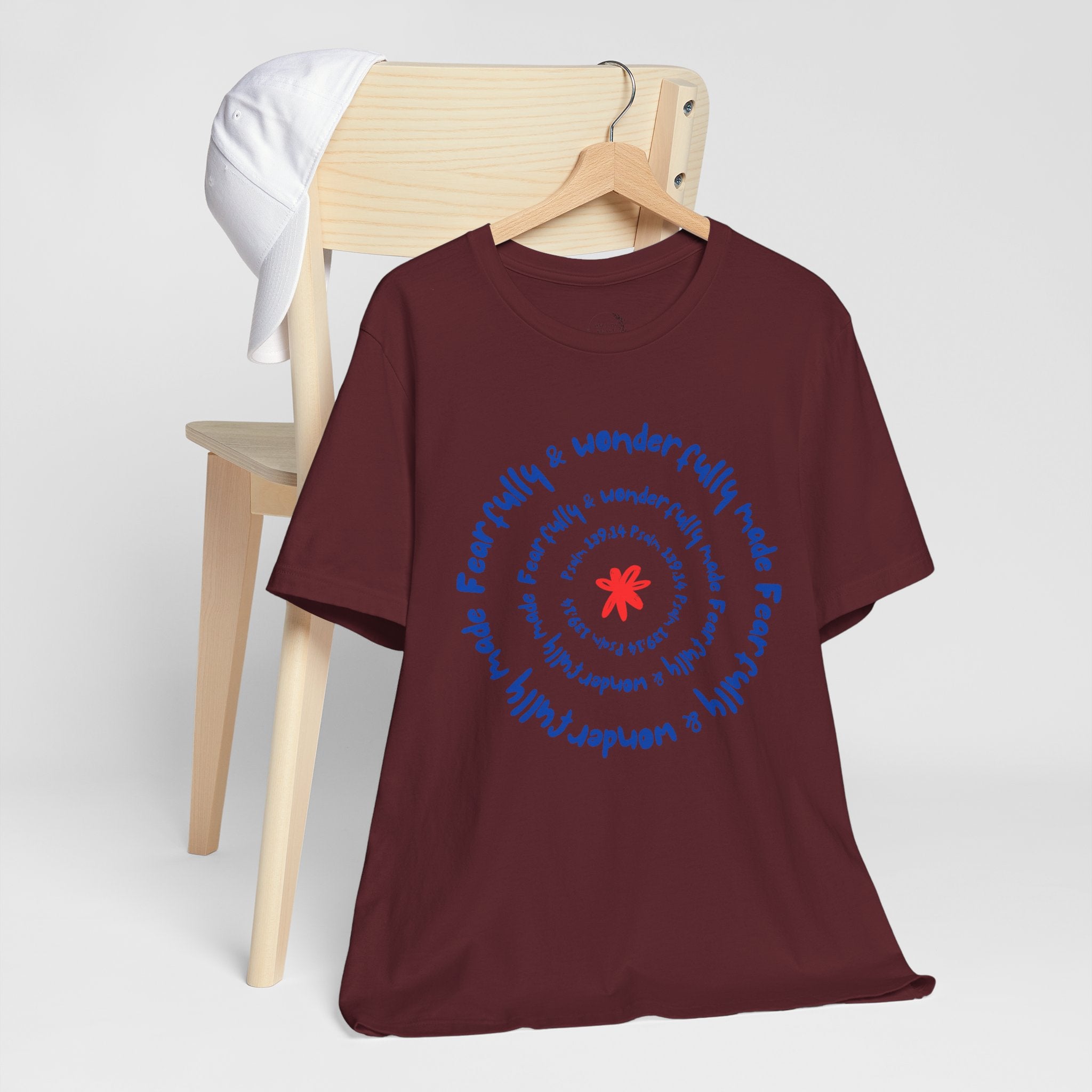 T-Shirt — 'Fearfully & Wonderfully Made' Spiral Design