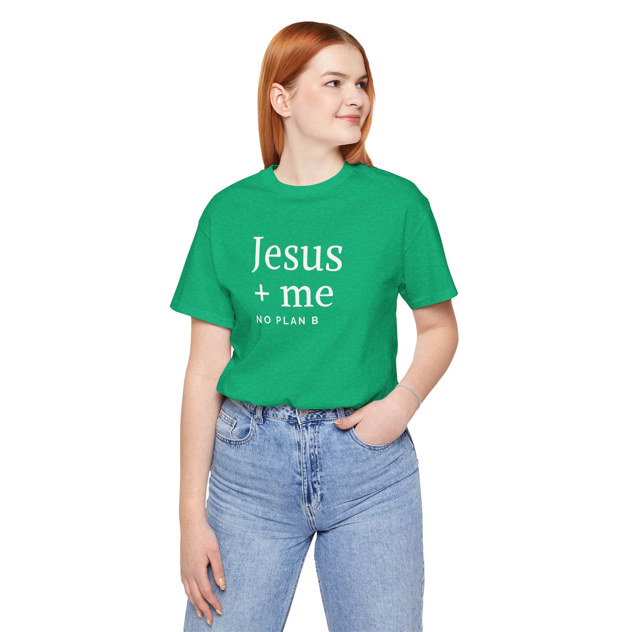 Jesus + Me No Plan B T-Shirt | Christian Cross Scripture Tee