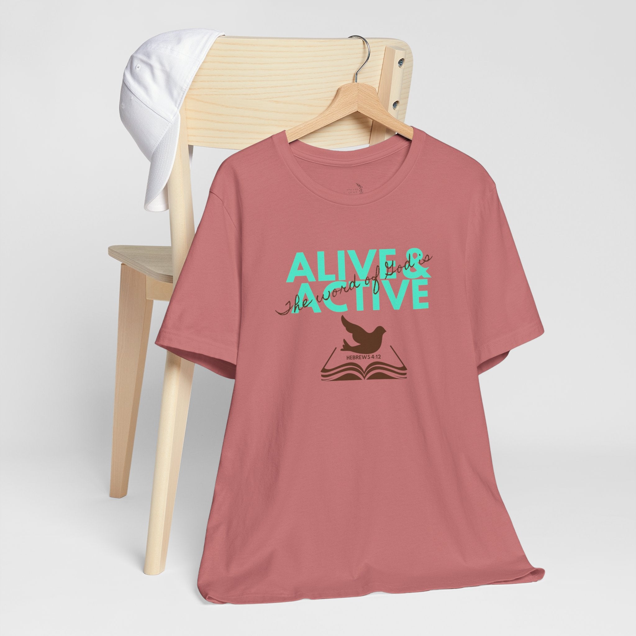 Alive & Active sword wings T-Shirt | Hebrews 4:12 scripture design