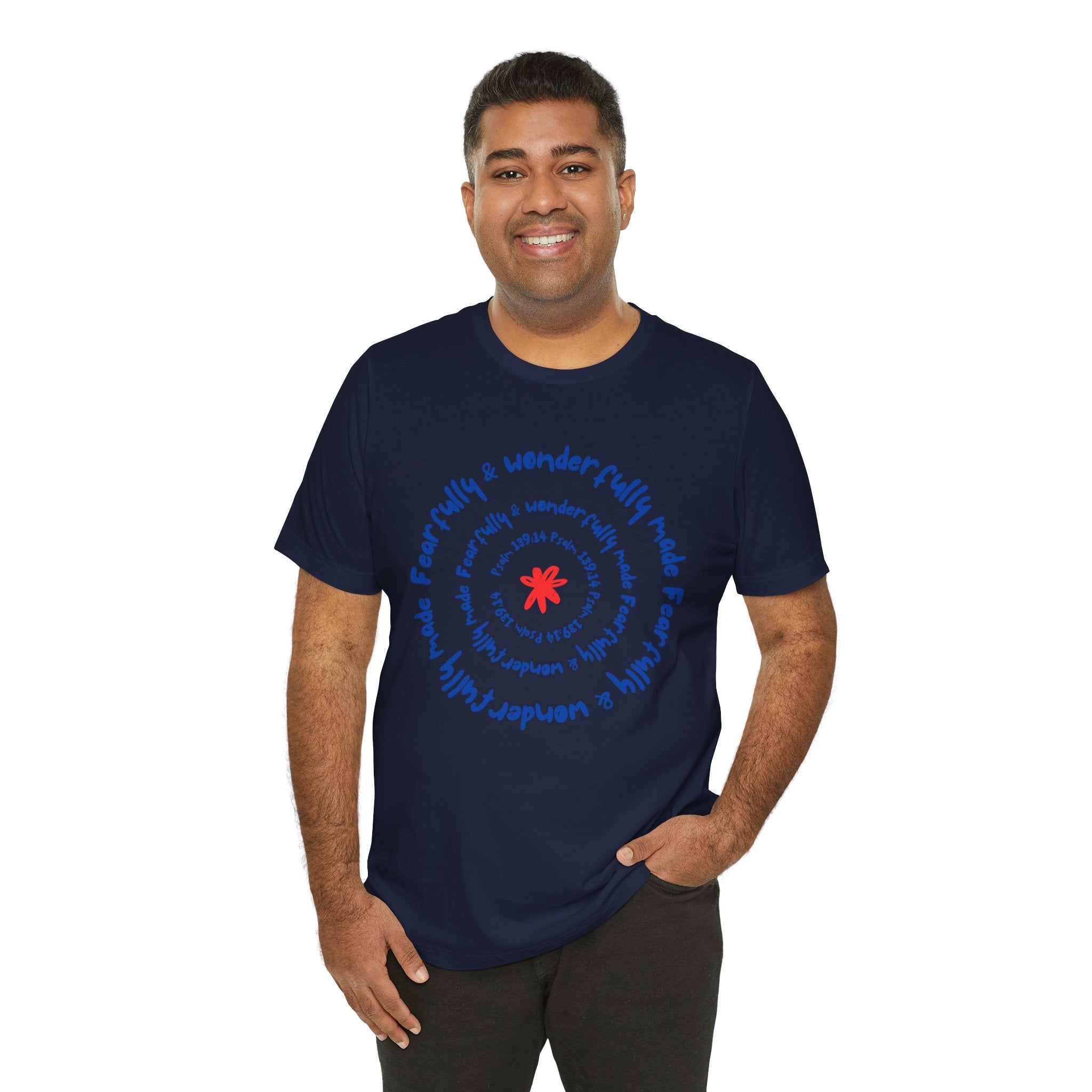 T-Shirt — 'Fearfully & Wonderfully Made' Spiral Design