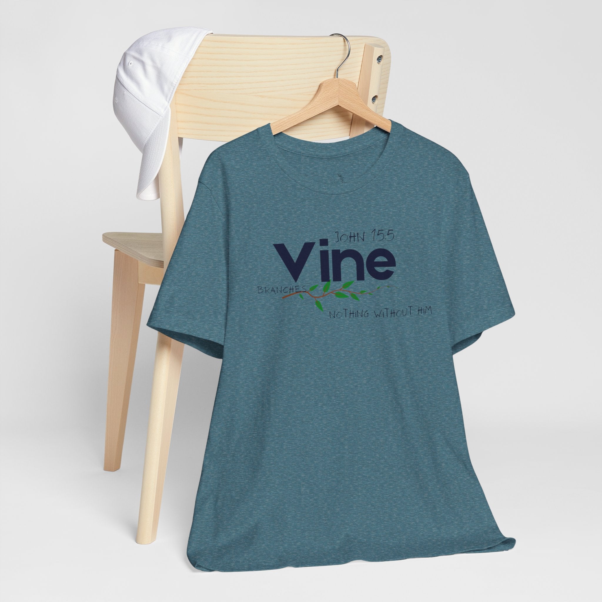 Vine typography tee T-Shirt | botanical vine script graphic