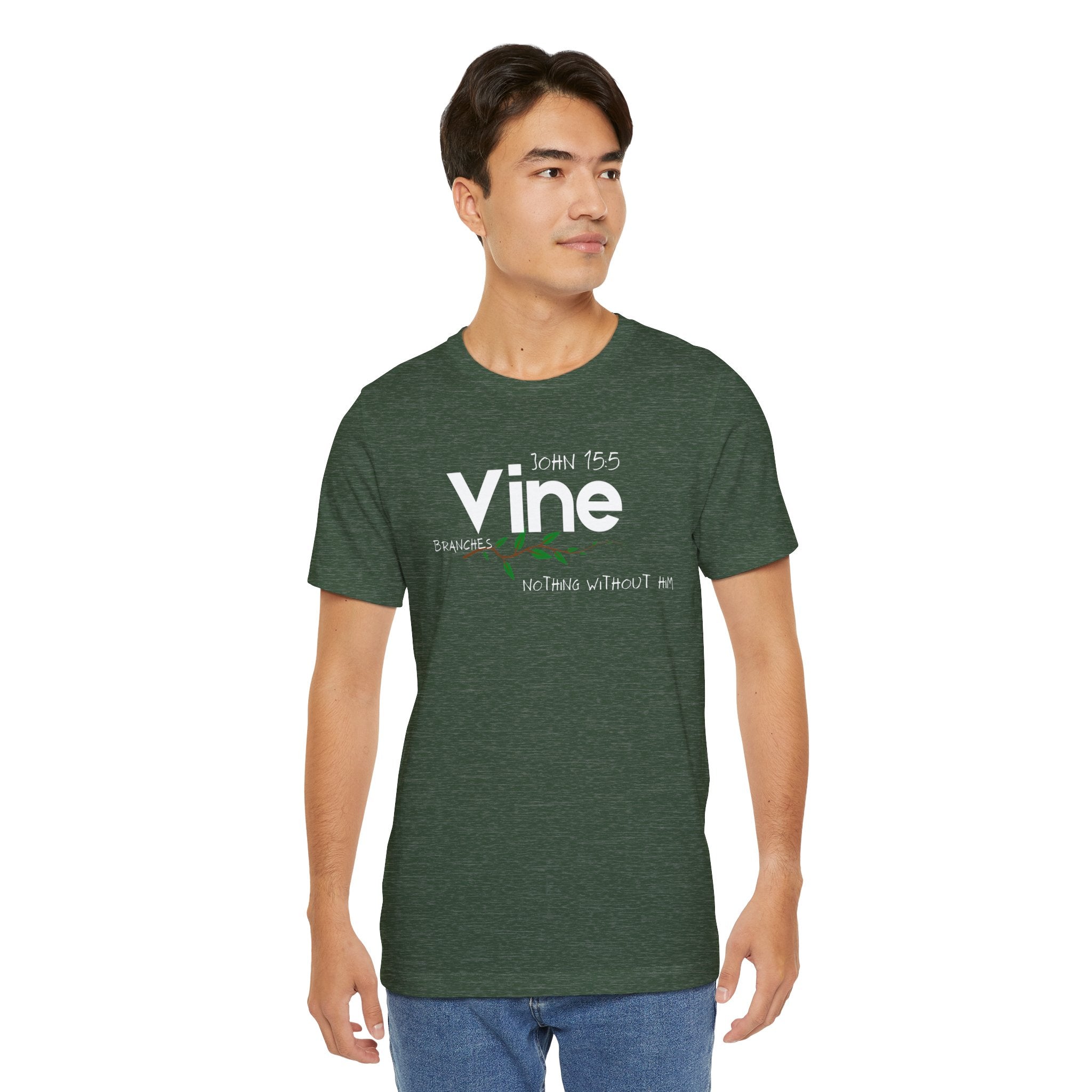 Vine typography tee T-Shirt | botanical vine script graphic