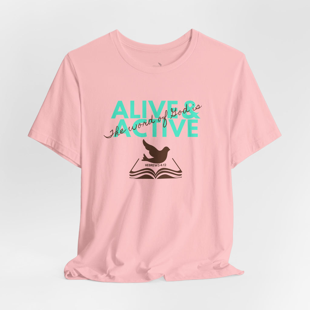 Alive & Active sword wings T-Shirt | Hebrews 4:12 scripture design