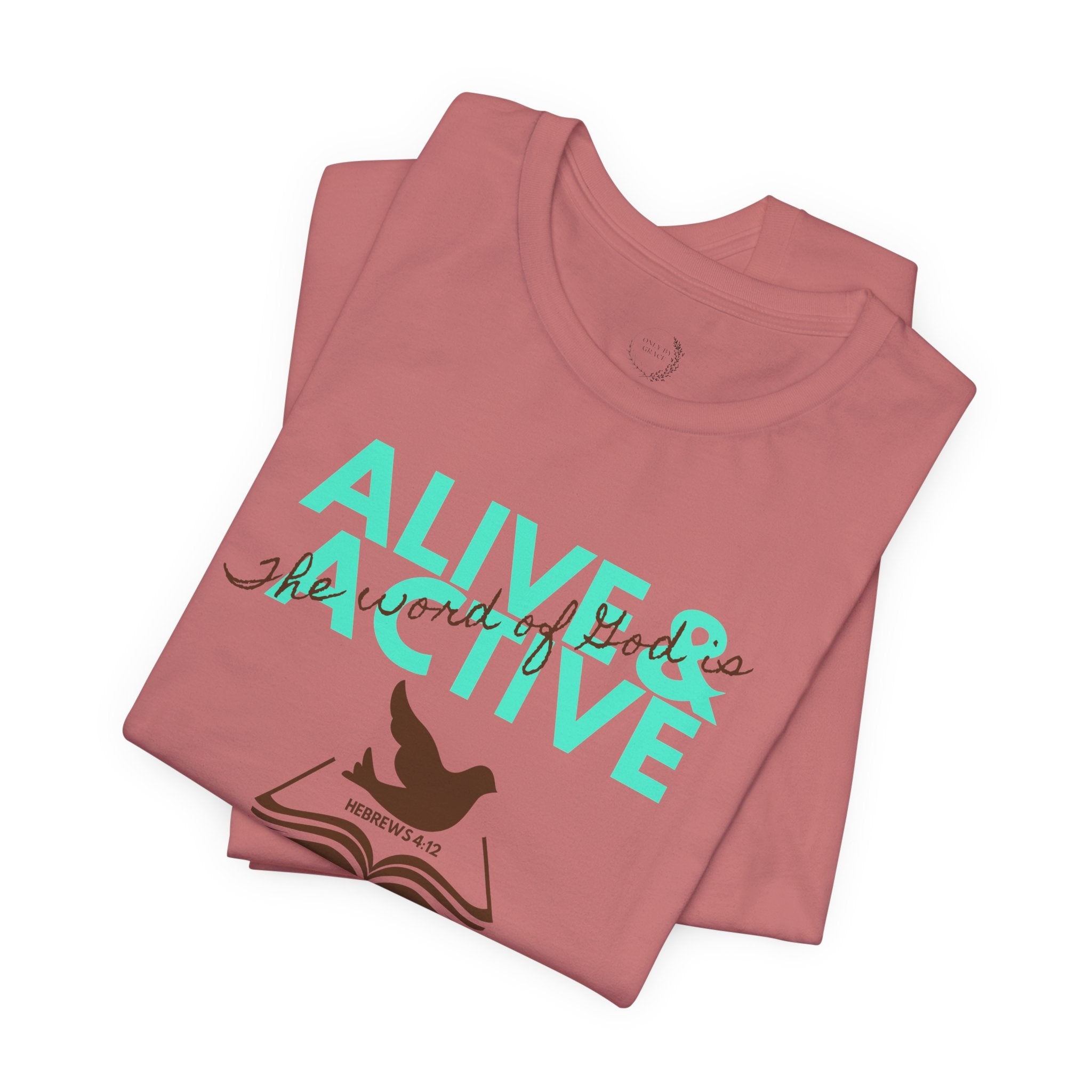 Alive & Active sword wings T-Shirt | Hebrews 4:12 scripture design
