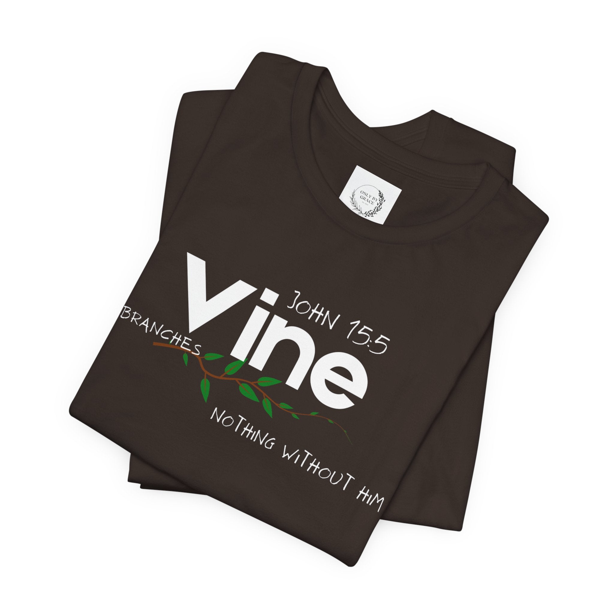Vine typography tee T-Shirt | botanical vine script graphic